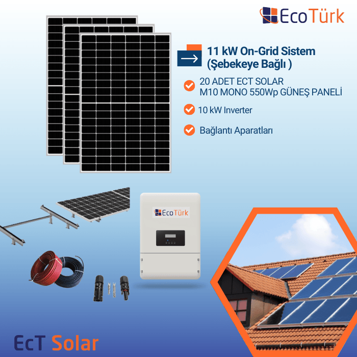 11 kW ON-GRID SİSTEM (ŞEBEKELİ)