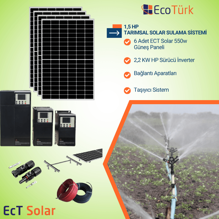 1,5 HP TARIMSAL SOLAR SULAMA SİSTEMİ