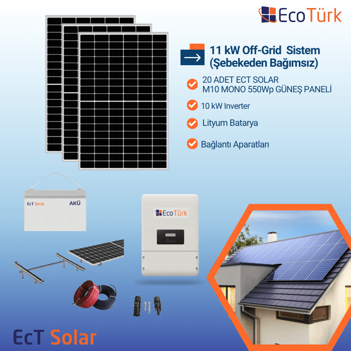 11 kW OFF-GRID SİSTEM (ŞEBEKEDEN BAĞIMSIZ)