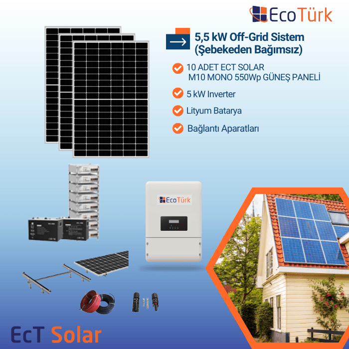 5.5 OFF-GRID SOLAR PAKET SİSTEM