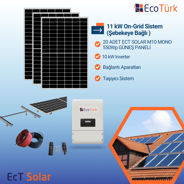 11 kW ON-GRID SİSTEM (ŞEBEKELİ)