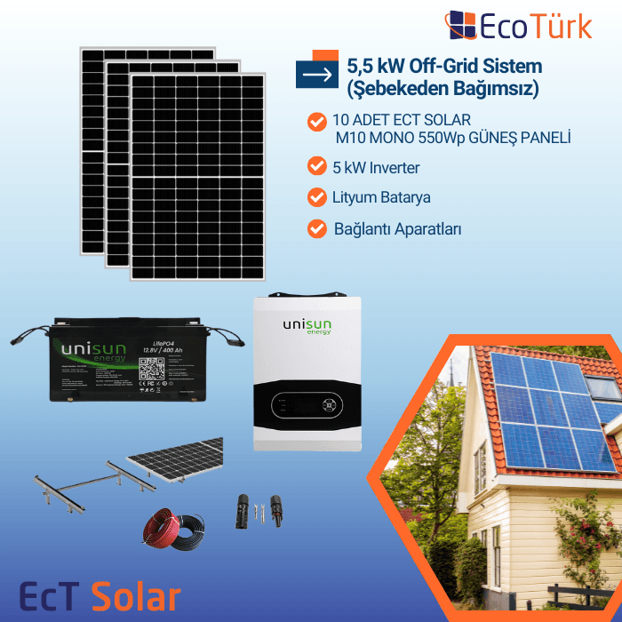 5.5 kW OFF-GRID SOLAR  SİSTEM