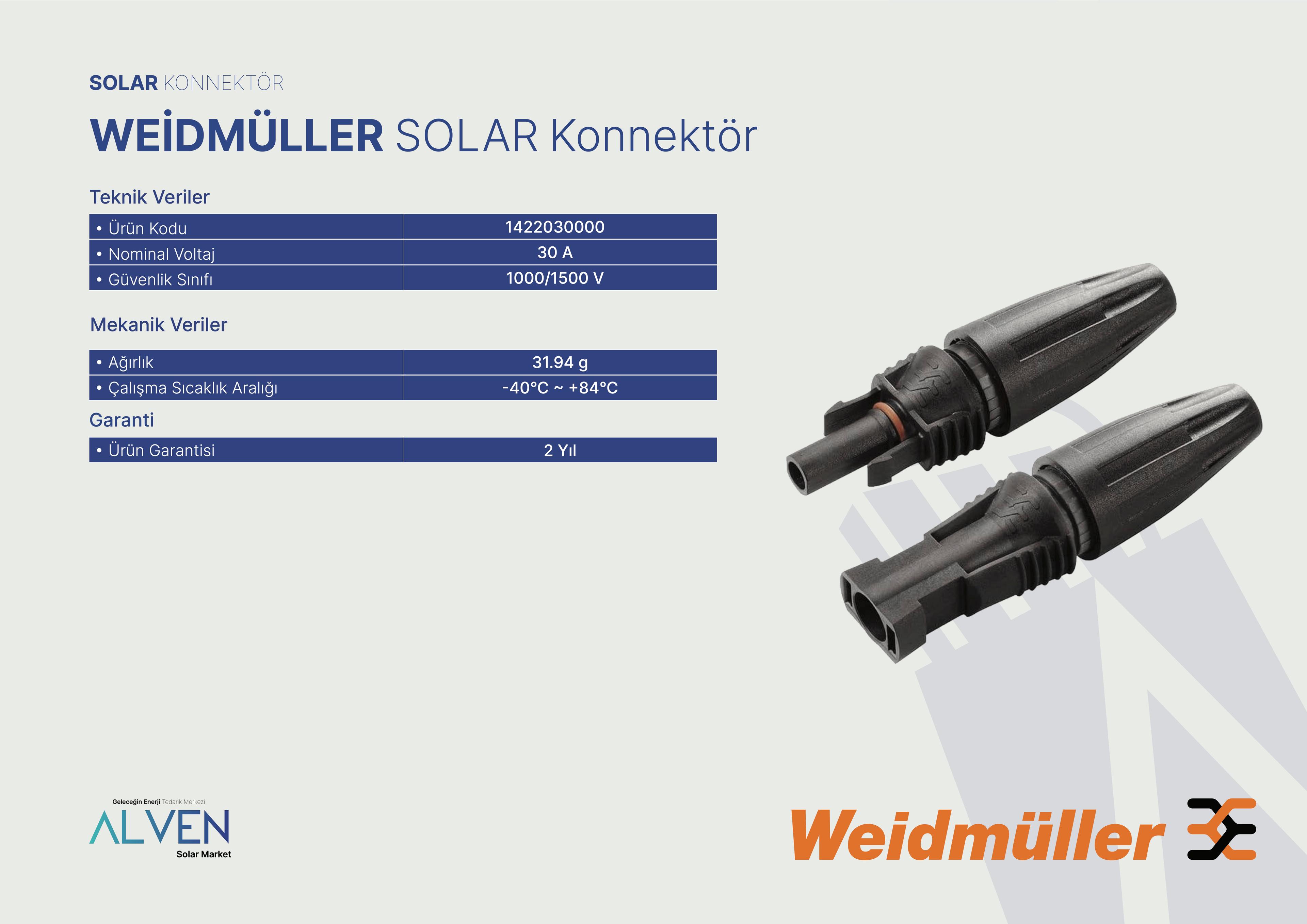 WEİDMÜLLER SOLAR KONNEKTÖR