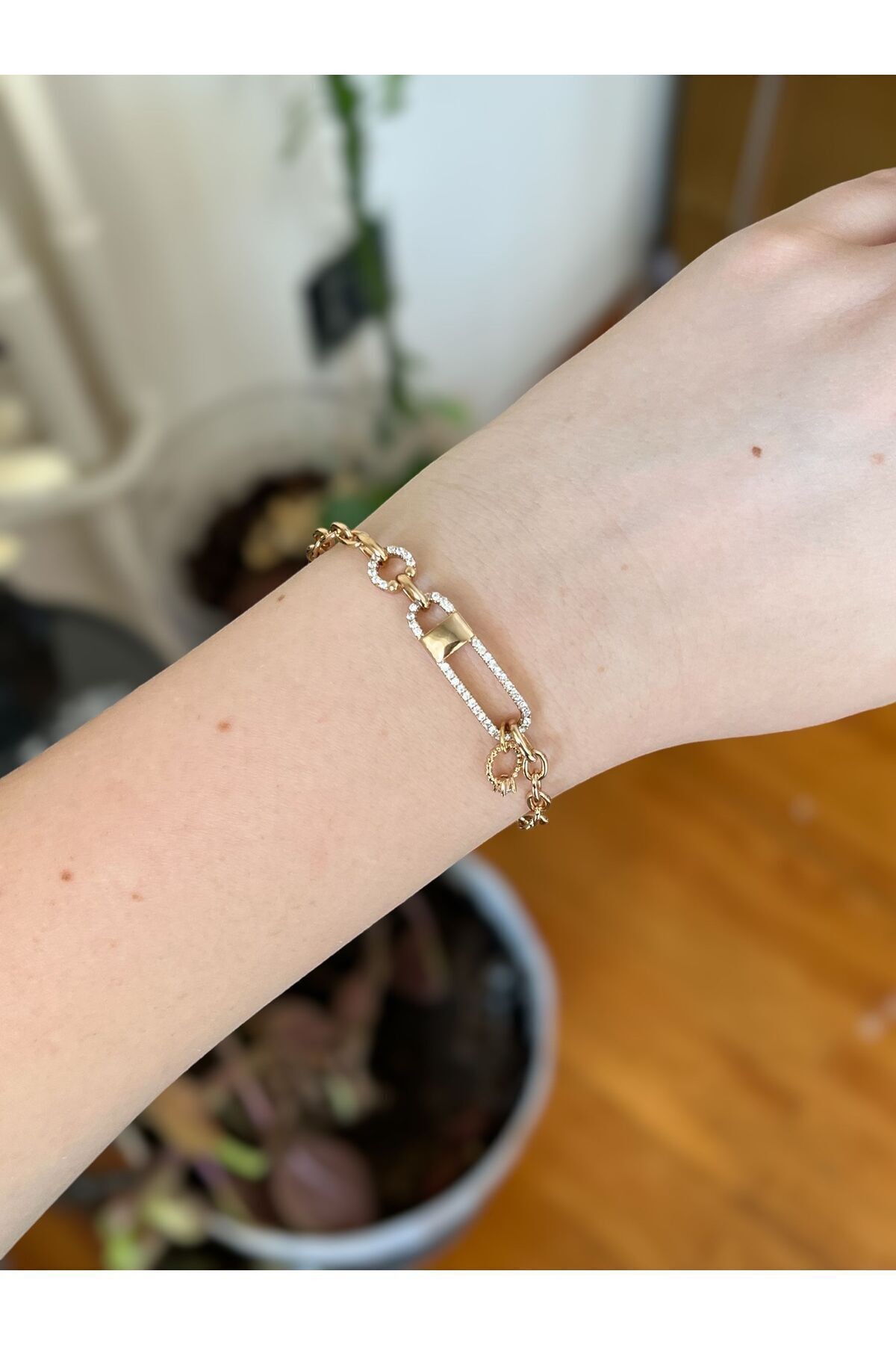 Zirkon Taşlı Rose Gold Bileklik