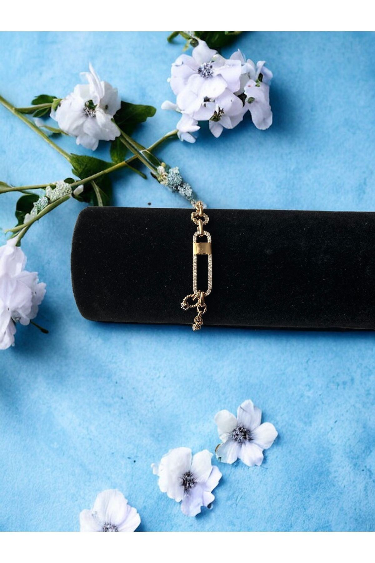 Zirkon Taşlı Rose Gold Bileklik