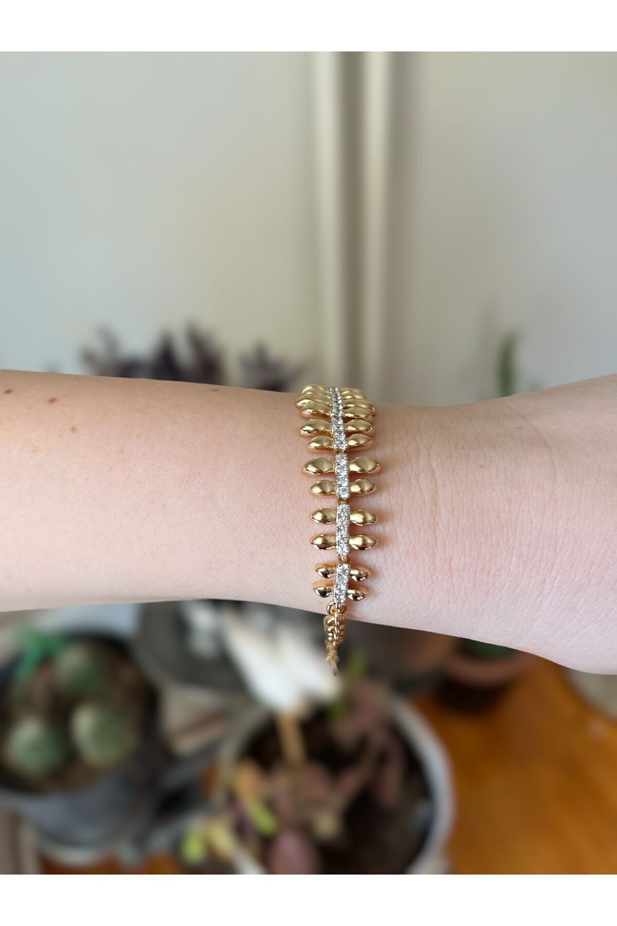 Zirkon Taşlı Rose Gold Bileklik