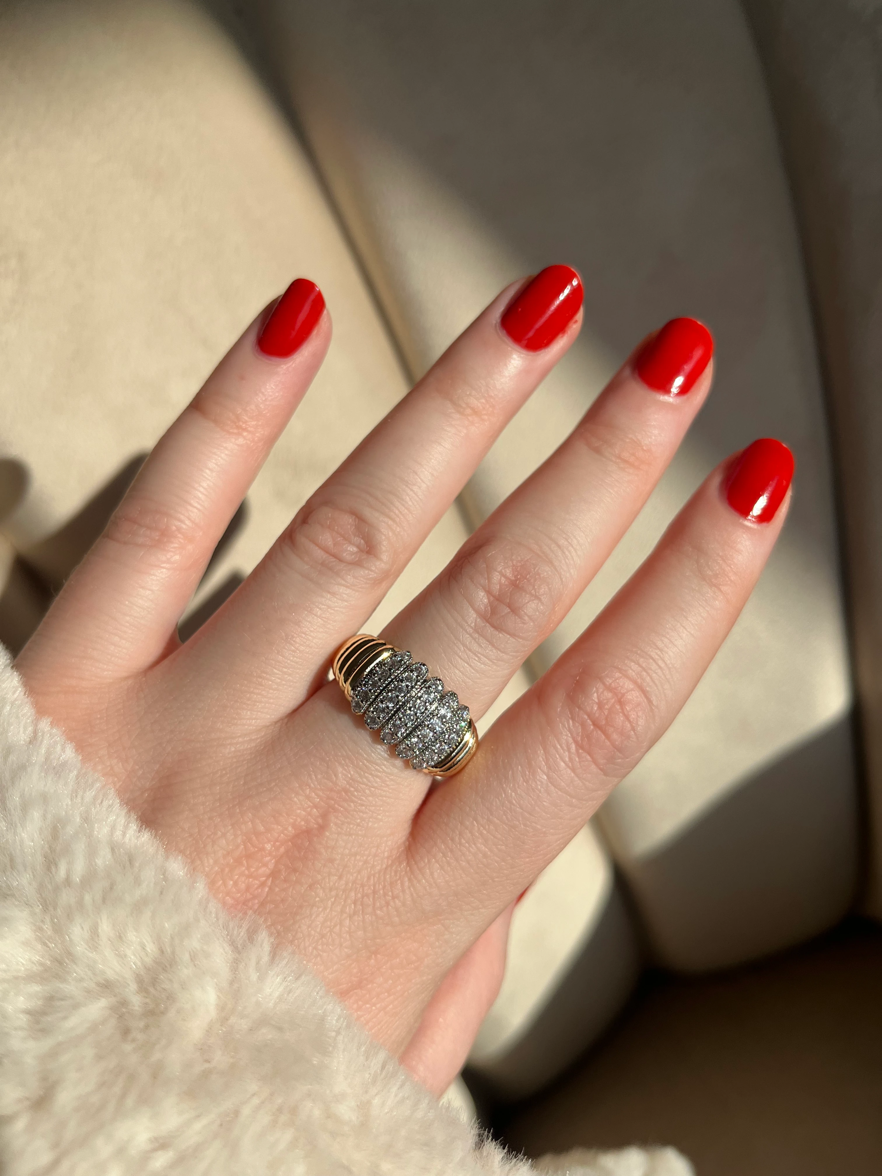 Gold Ayarlanabilir 14k Altın Kaplama Yüzük