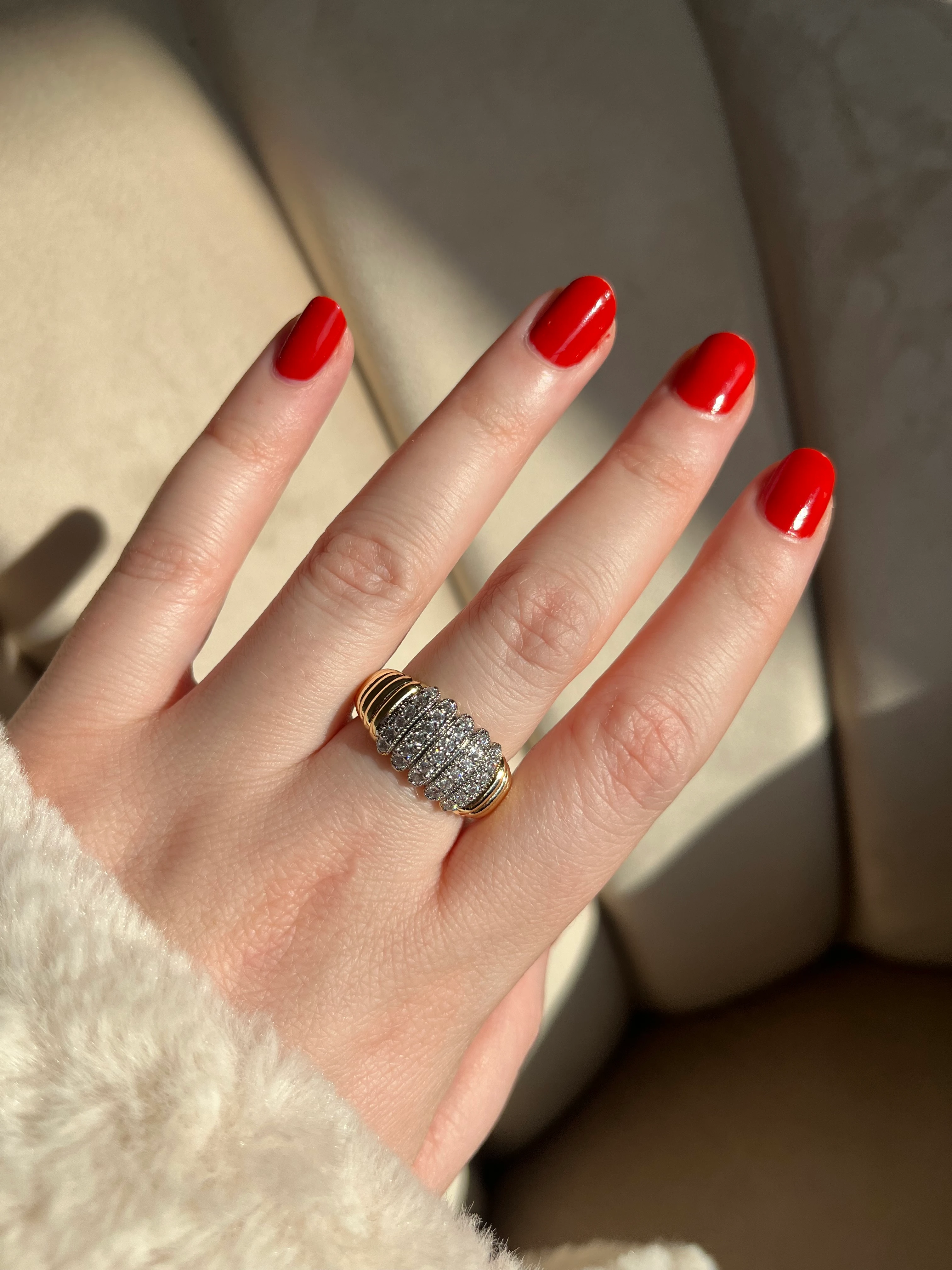 Gold Ayarlanabilir 14k Altın Kaplama Yüzük