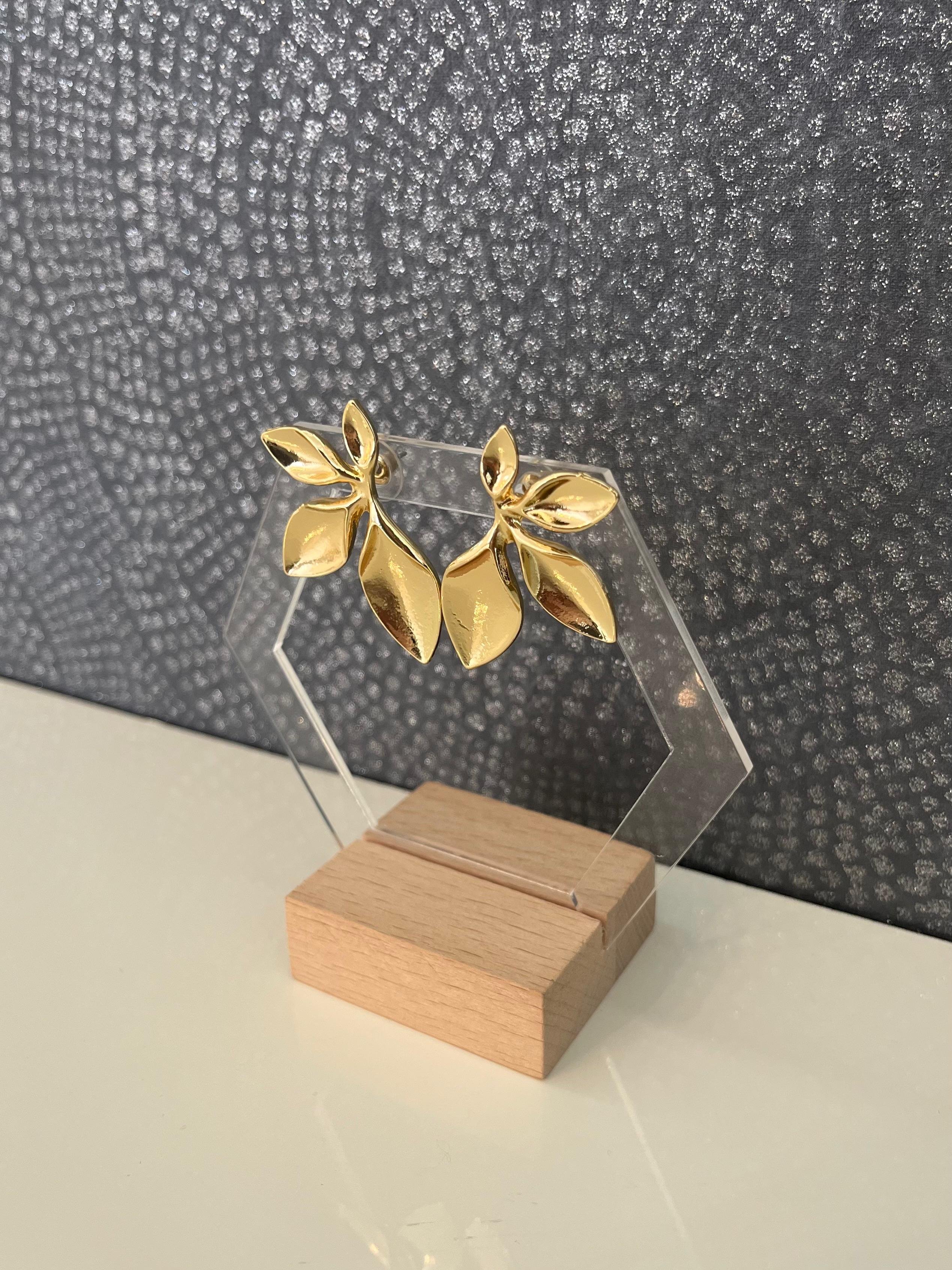 Gold Yaprak Küpe