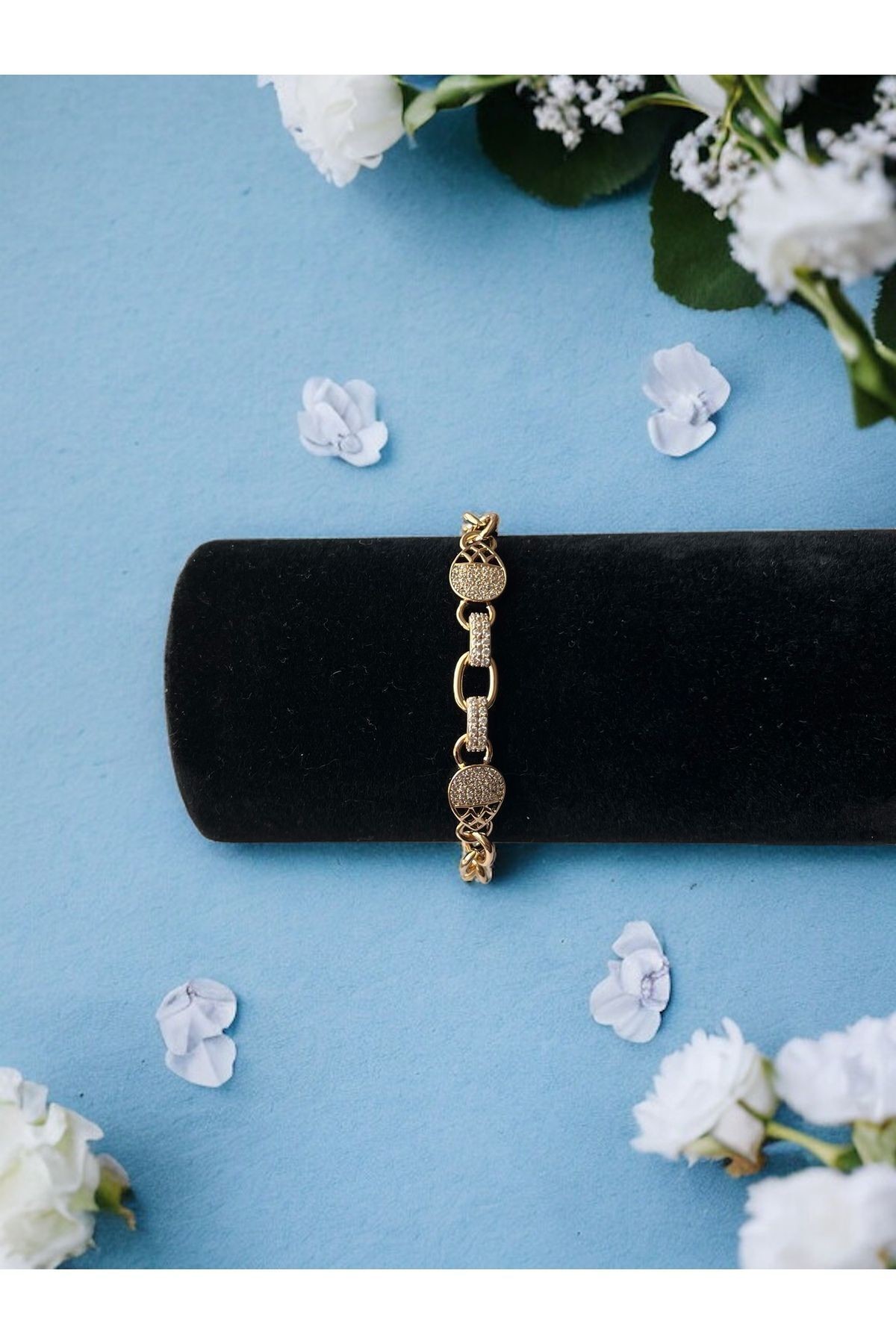 Zirkon Taşlı Rose Gold Bileklik