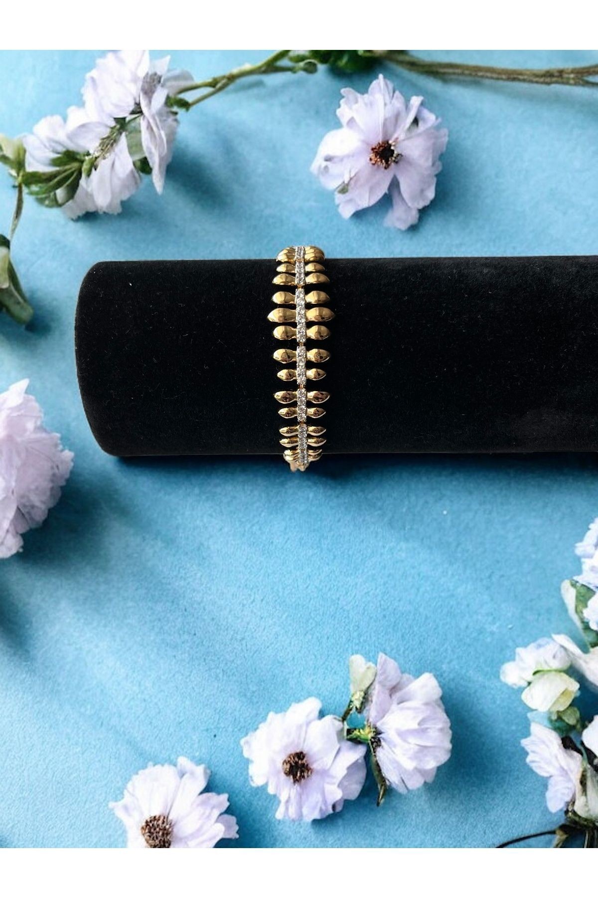 Zirkon Taşlı Rose Gold Bileklik
