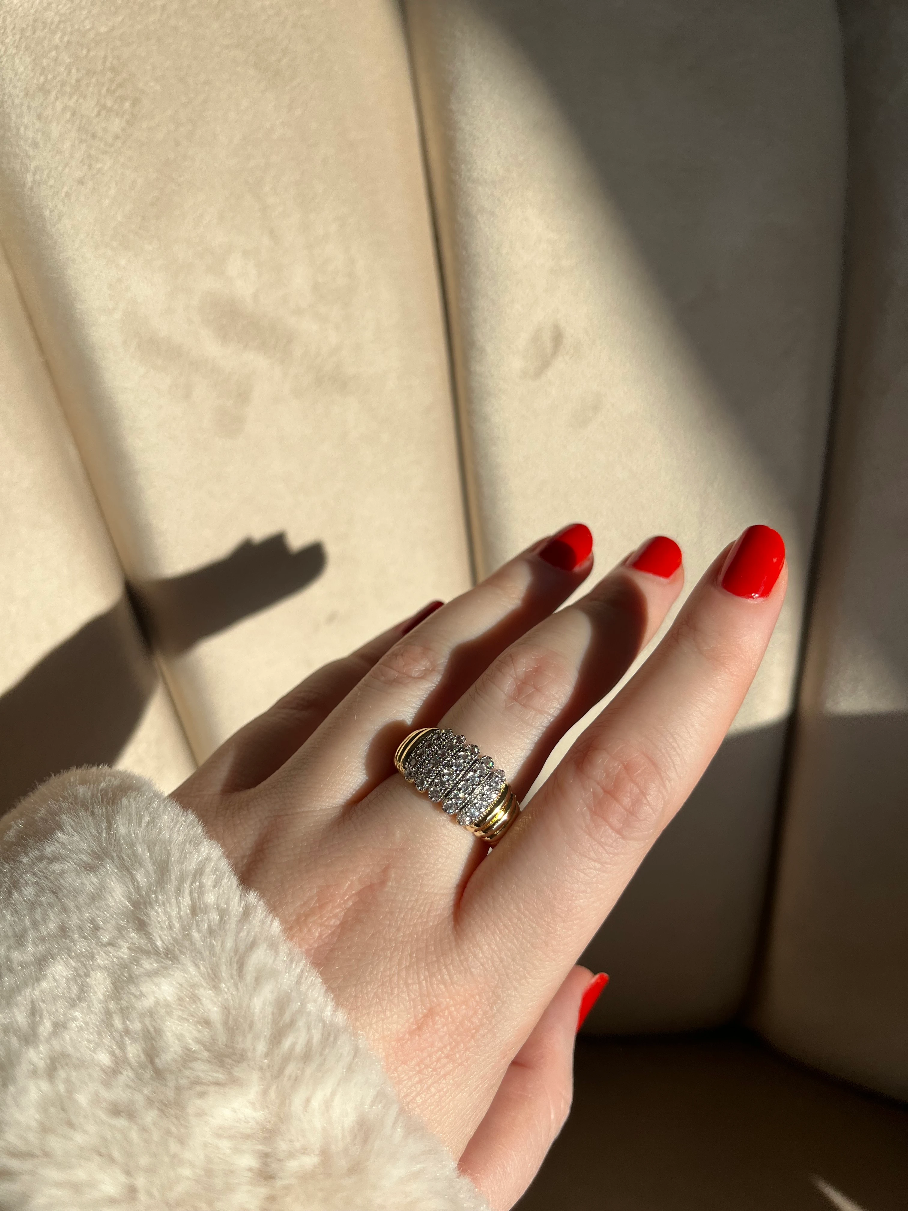 Gold Ayarlanabilir 14k Altın Kaplama Yüzük