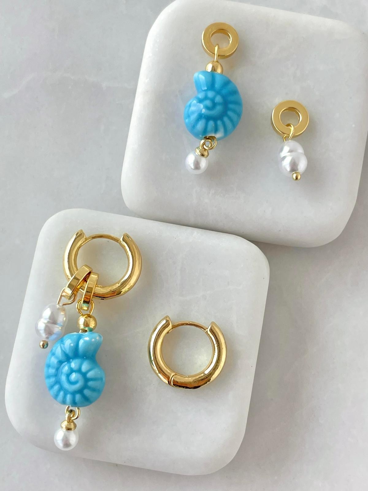 ÇELİK CHARM SERAMİK İSTİRİDYE KÜPE