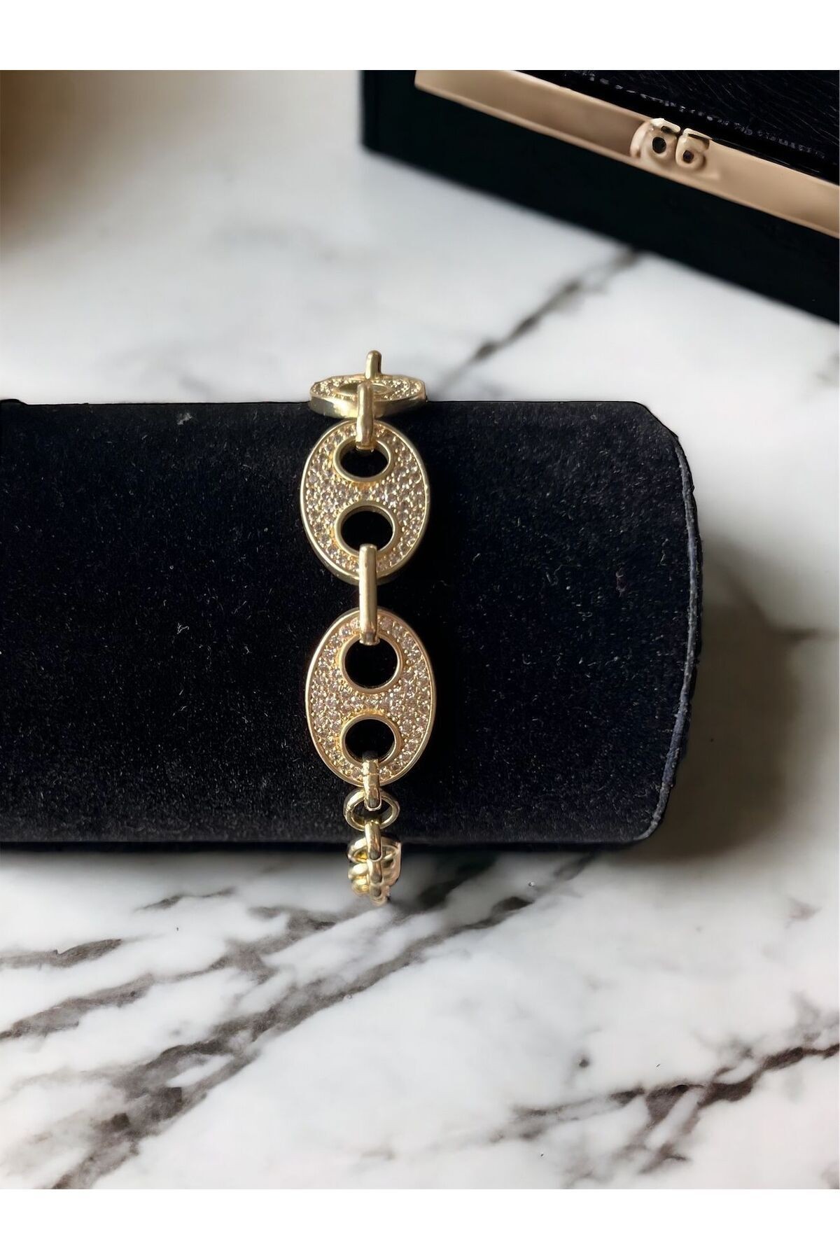 Kadın Gold Taşlı Bileklik