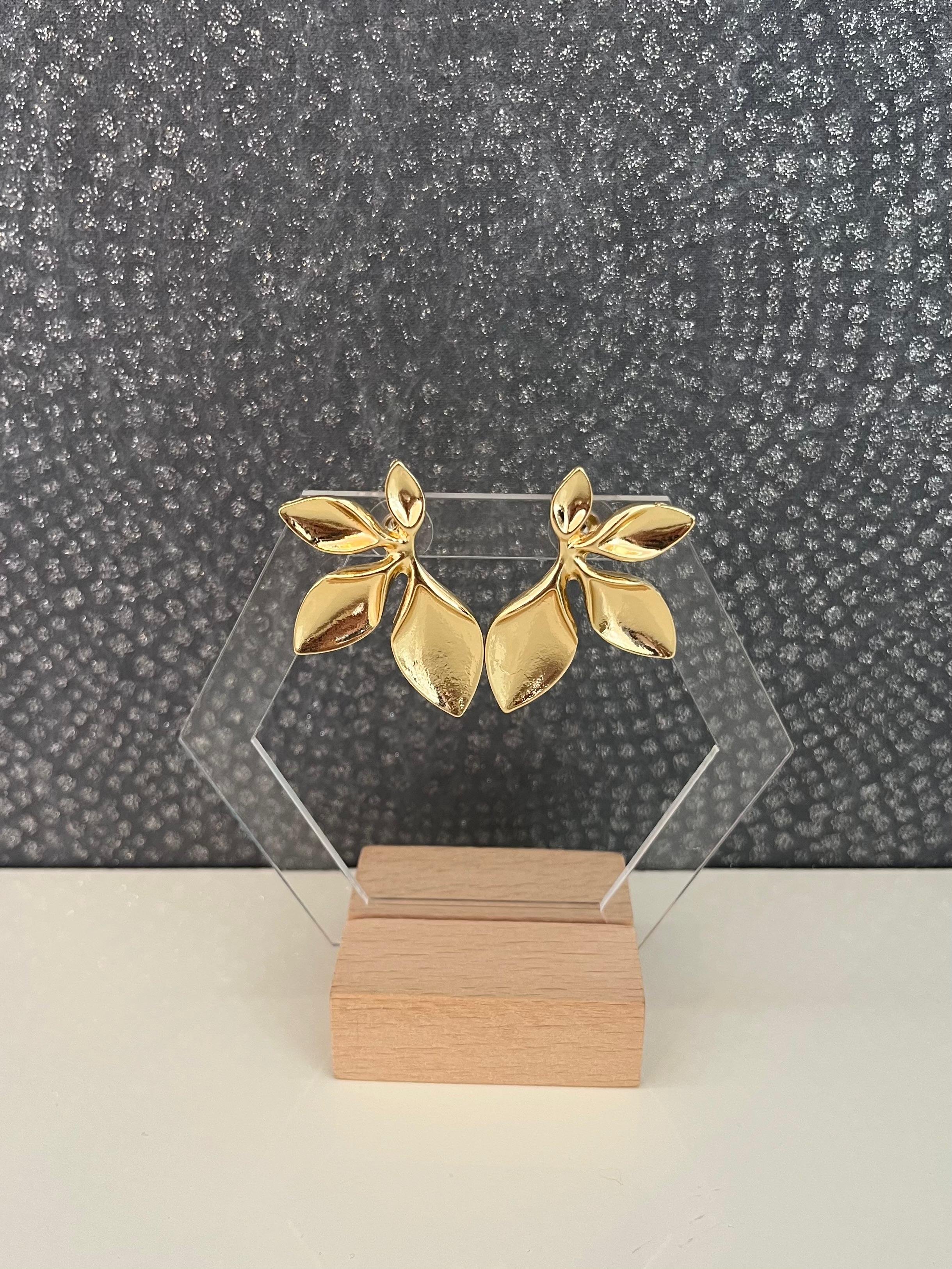 Gold Yaprak Küpe