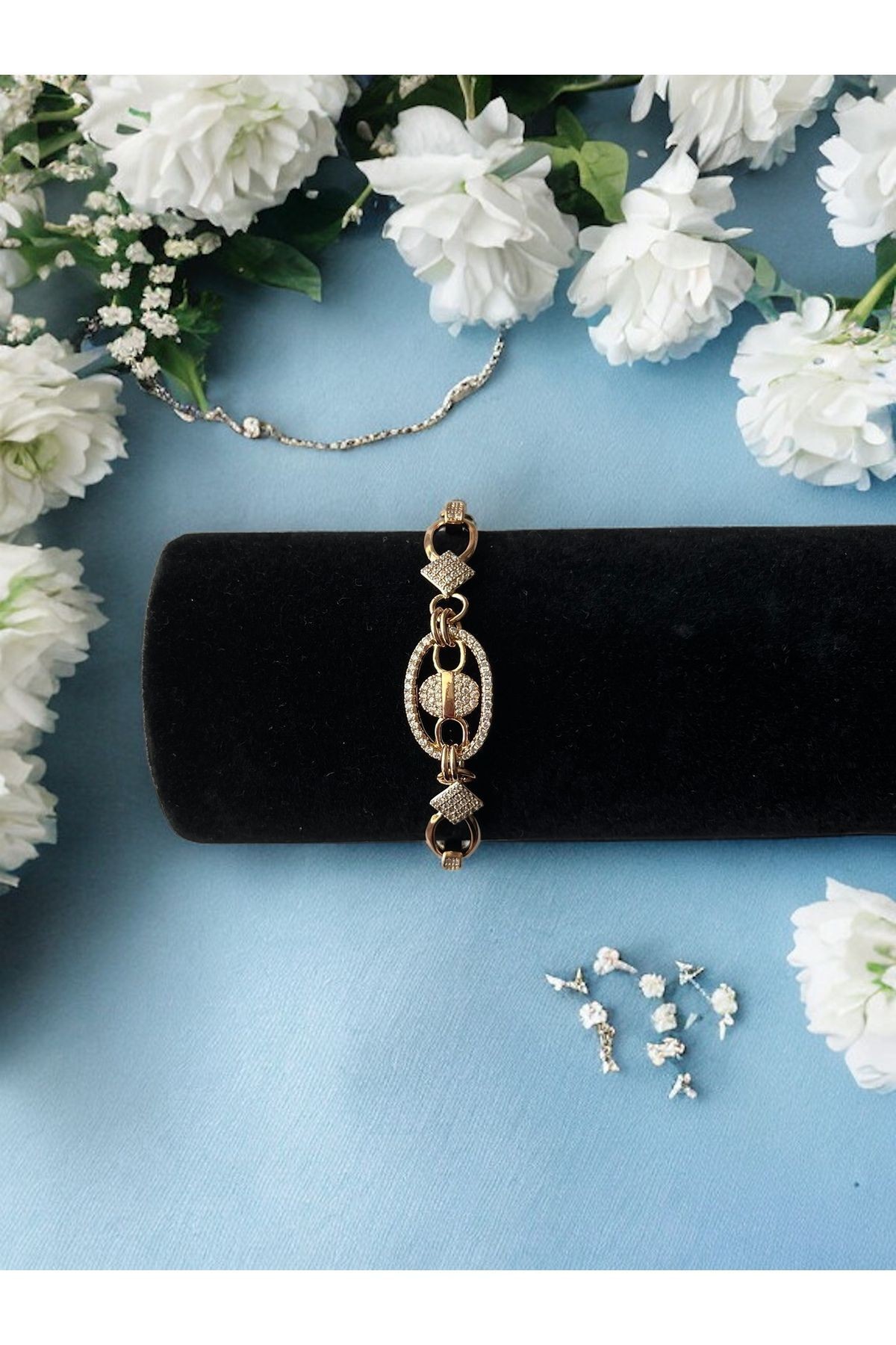 Zirkon Taşlı Rose Gold Bileklik