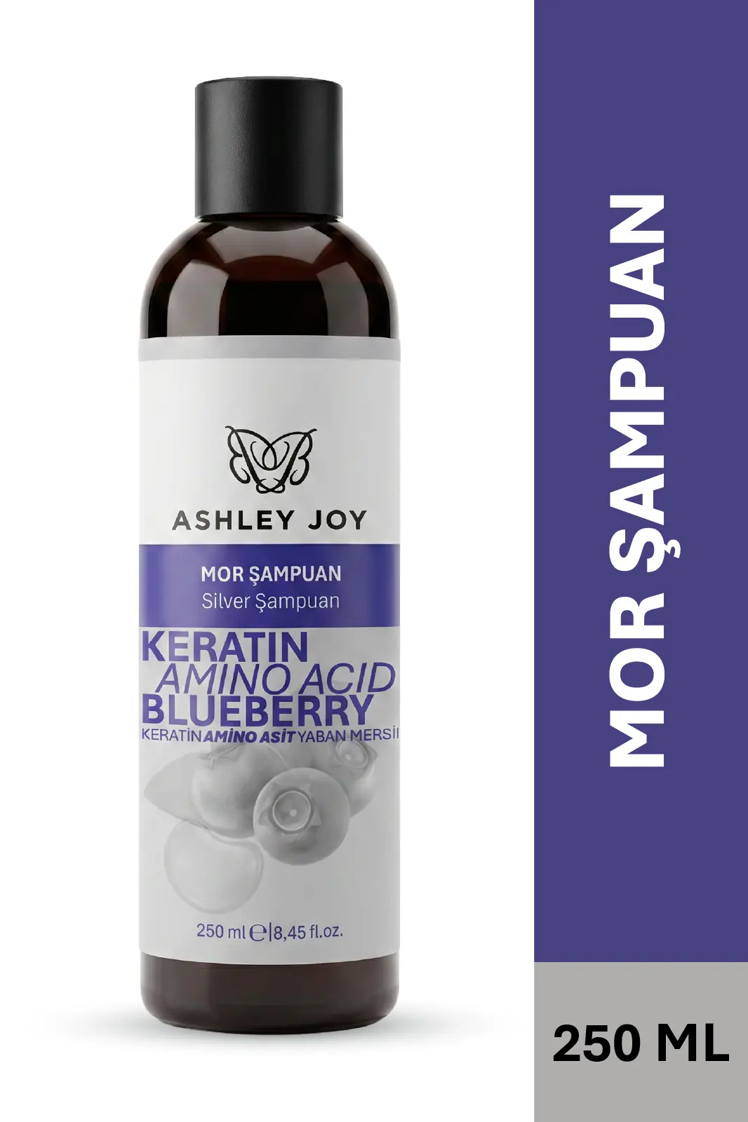 Mor Şampuan 250 ML Platin, Sarı Saçlar İçin Turunculaşma Karşıtı Keratin İçerikli Parabensiz Silver