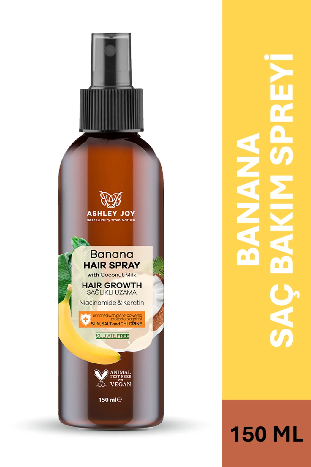 Yavaş Uzayan Saçlara Özel Banana Saç Spreyi 150 ML SÜLFATSIZ