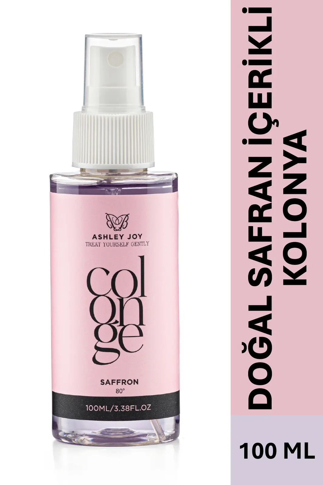 Ashley Joy Doğal Safran İçerikli Ferahlatıcı 80 Derece Sprey Kolonya 100 ml