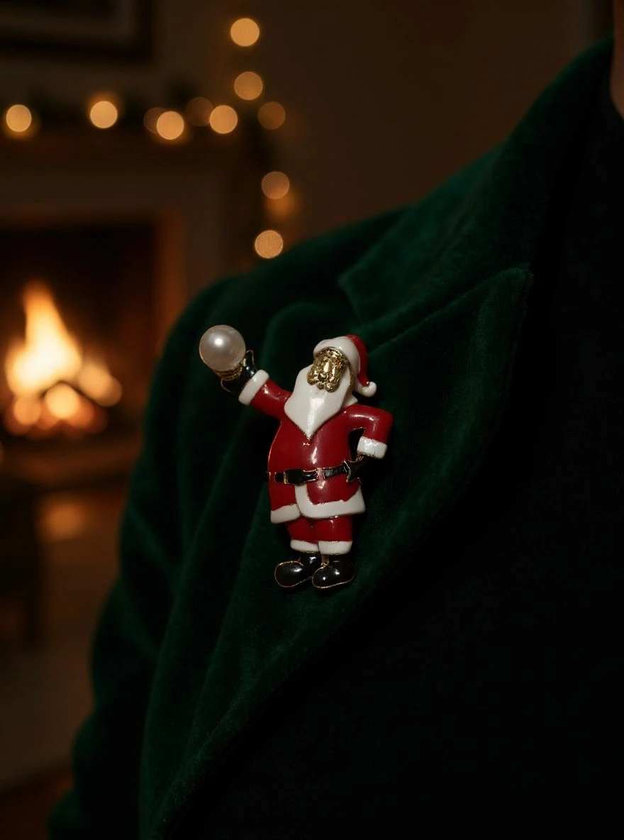 İncili Noel Baba Broş