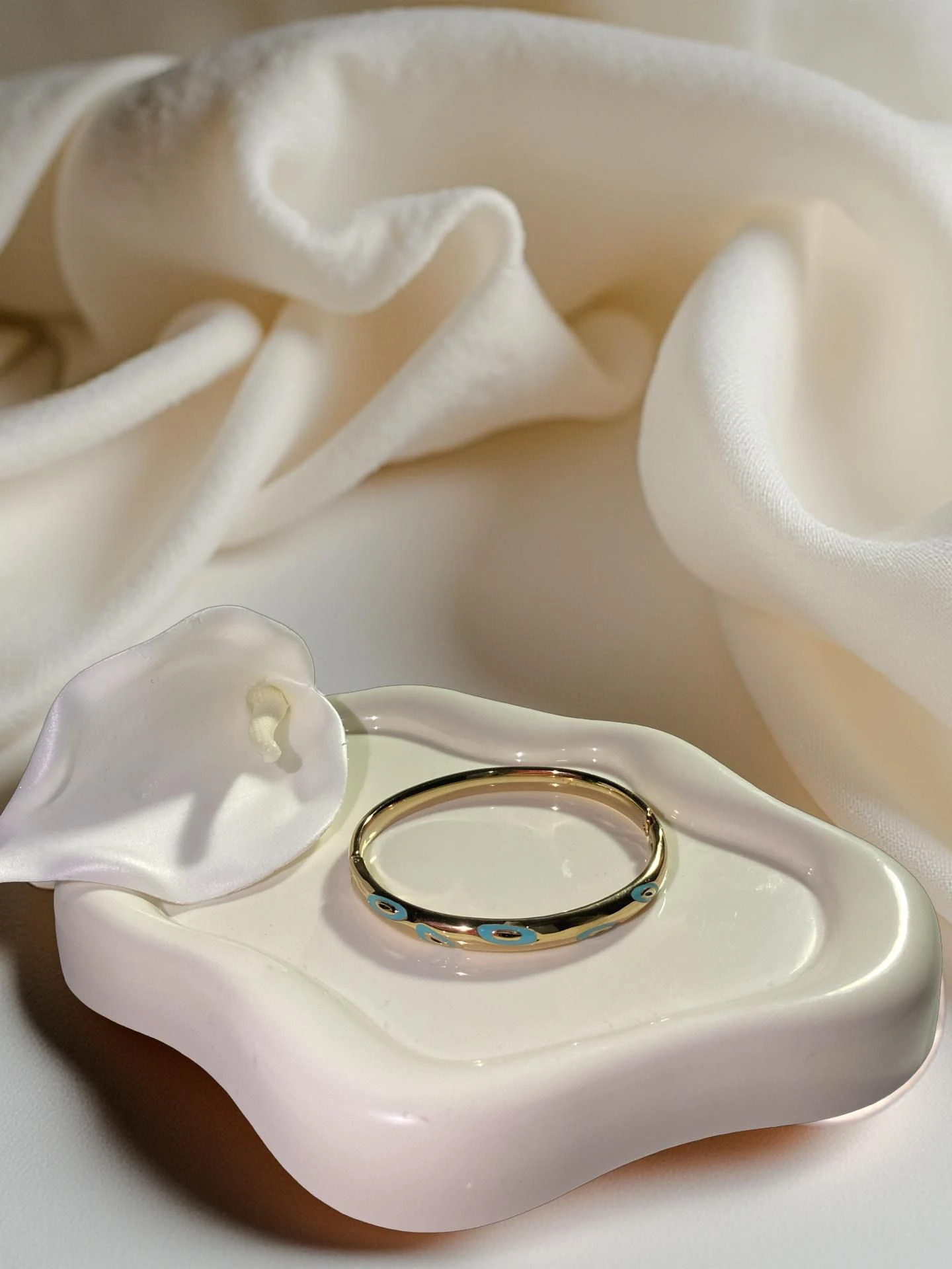 Çelik Yeşil Göz Detay Bileklik