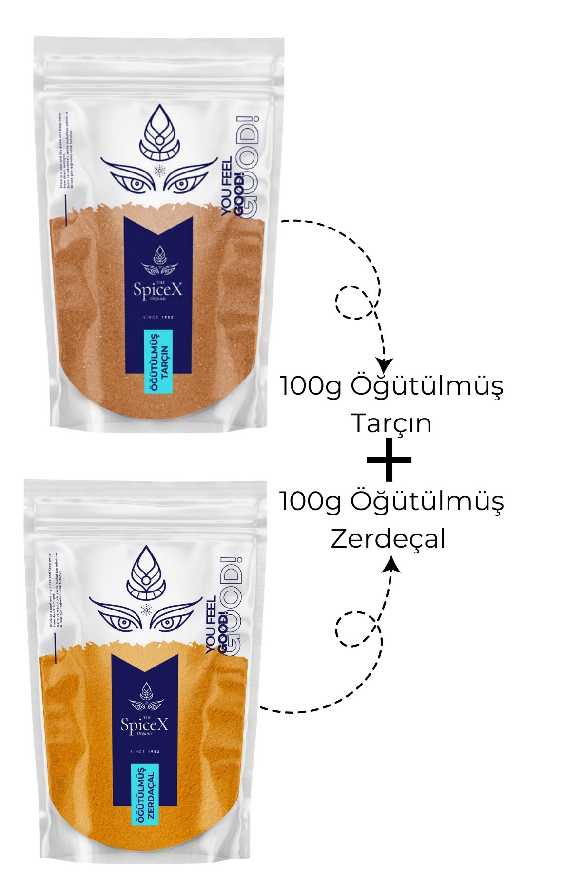 100g Öğütülmüş Tarçın+100g Öğütülmüş Zerdeçal