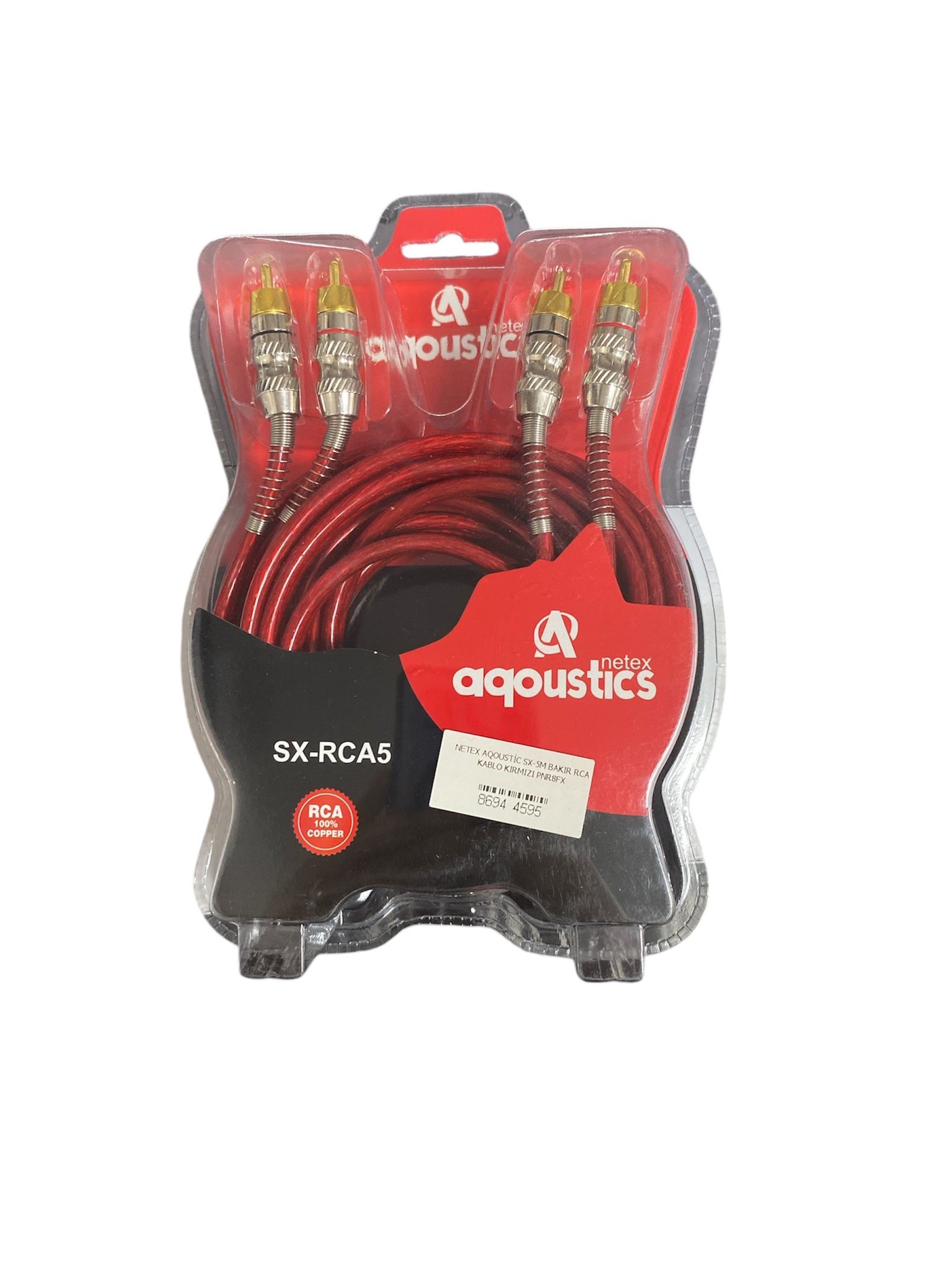 NETEX AQOUSTİC SX-5M BAKIR RCA KABLO KIRMIZI