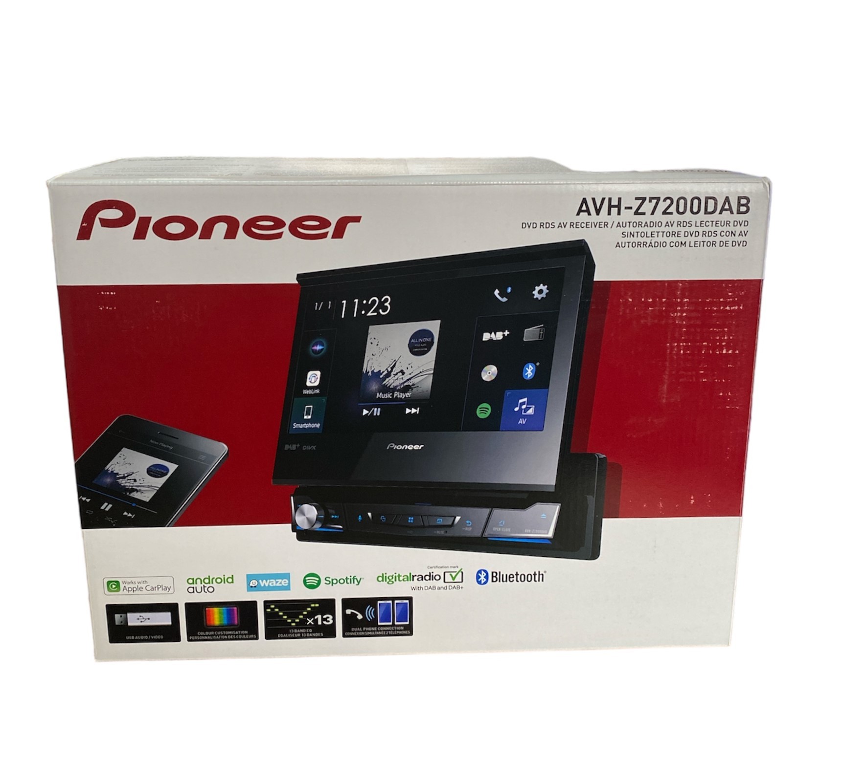 PİONEER AVH-Z7200DAB 4X50W CARPLAY İNDASH TEYP