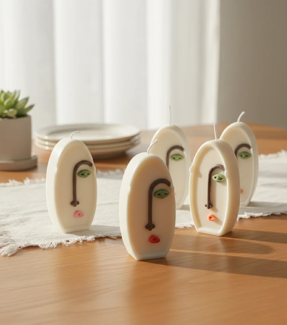 Picasso Soyut Yüz Mum