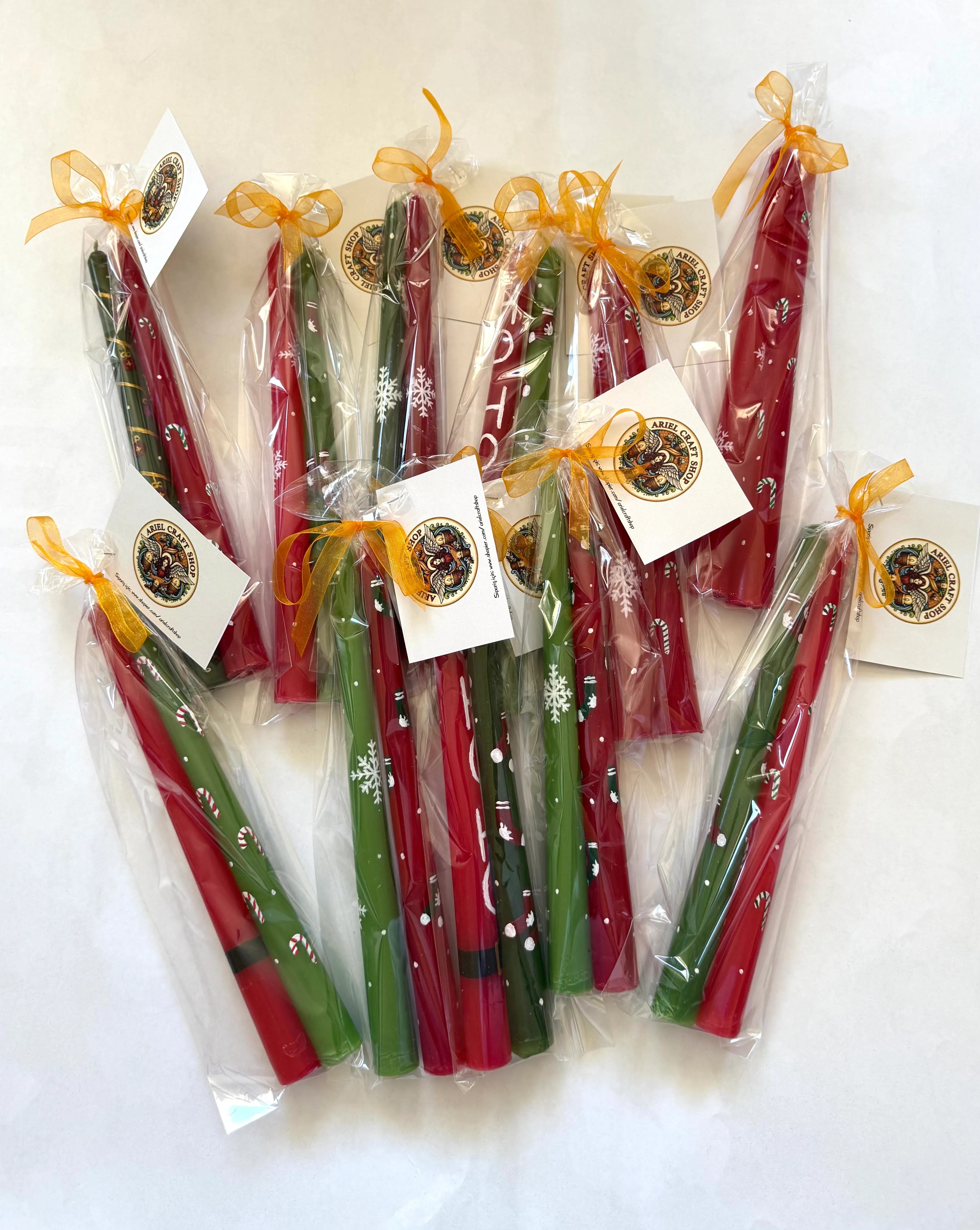 Kırmızı Yılbaşı Hohoho Şamdan Mumu, Sanatsal Tasarım | Kokusuz & Vernikli