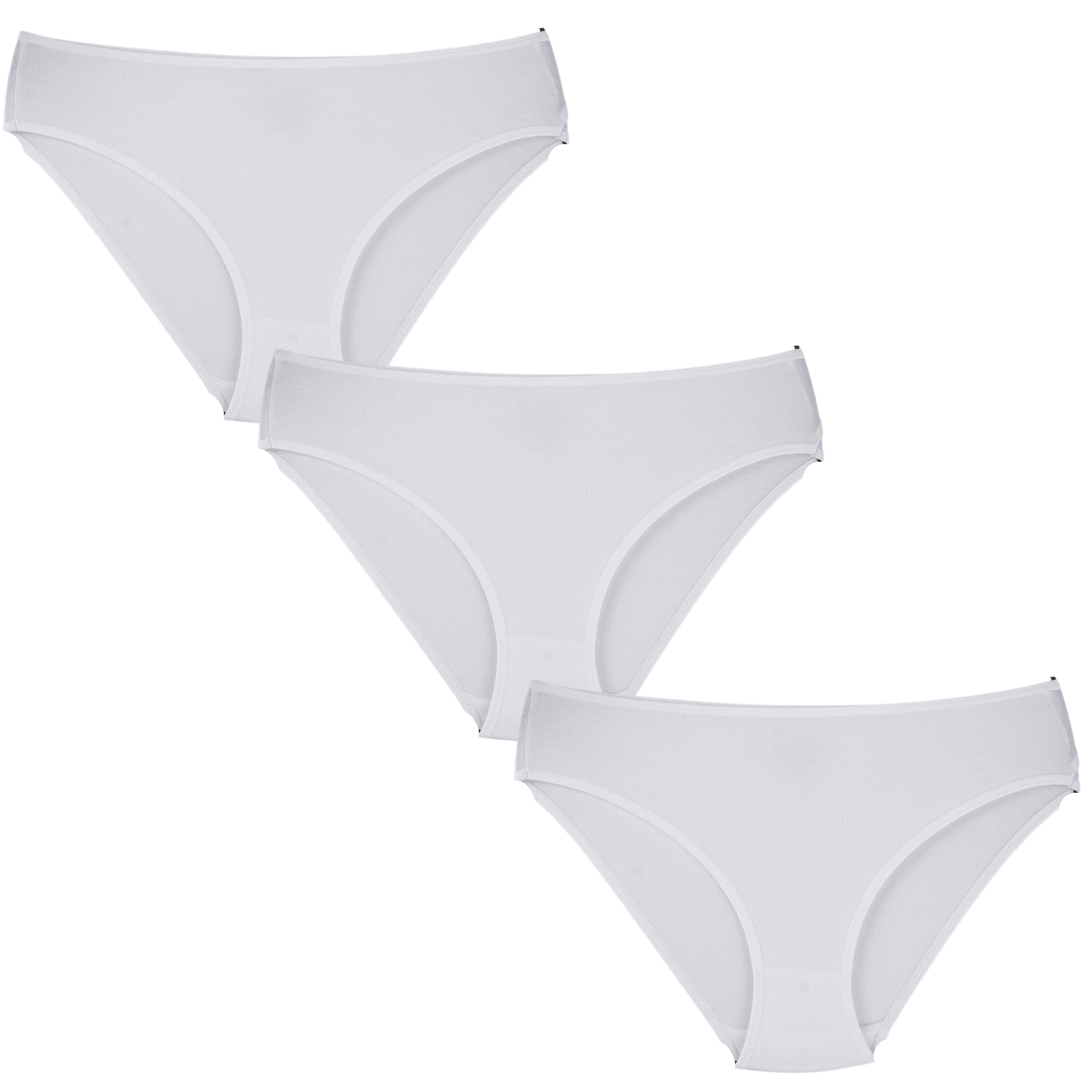 3'Lü Kadın Bikini Klasik Külot - Beyaz