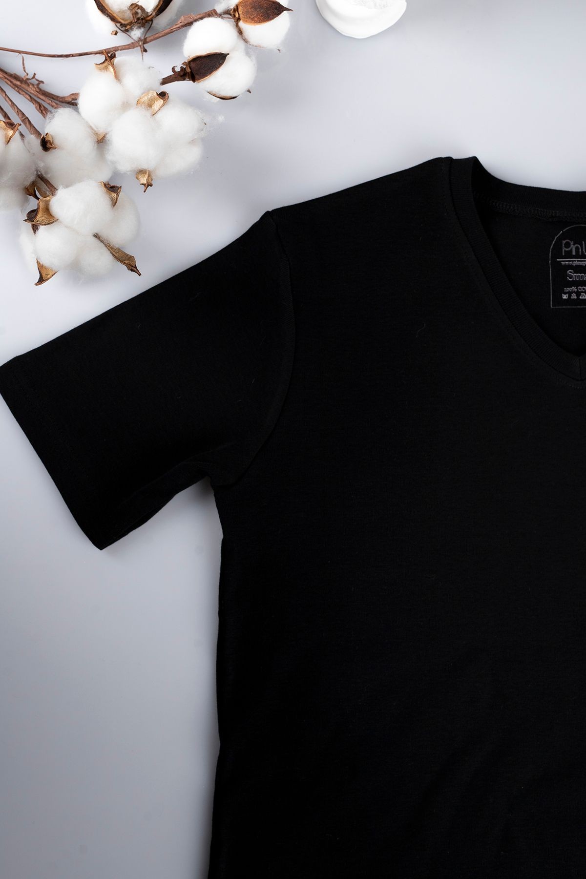 %100 Pamuklu V Yaka T-shirt / Fanila
