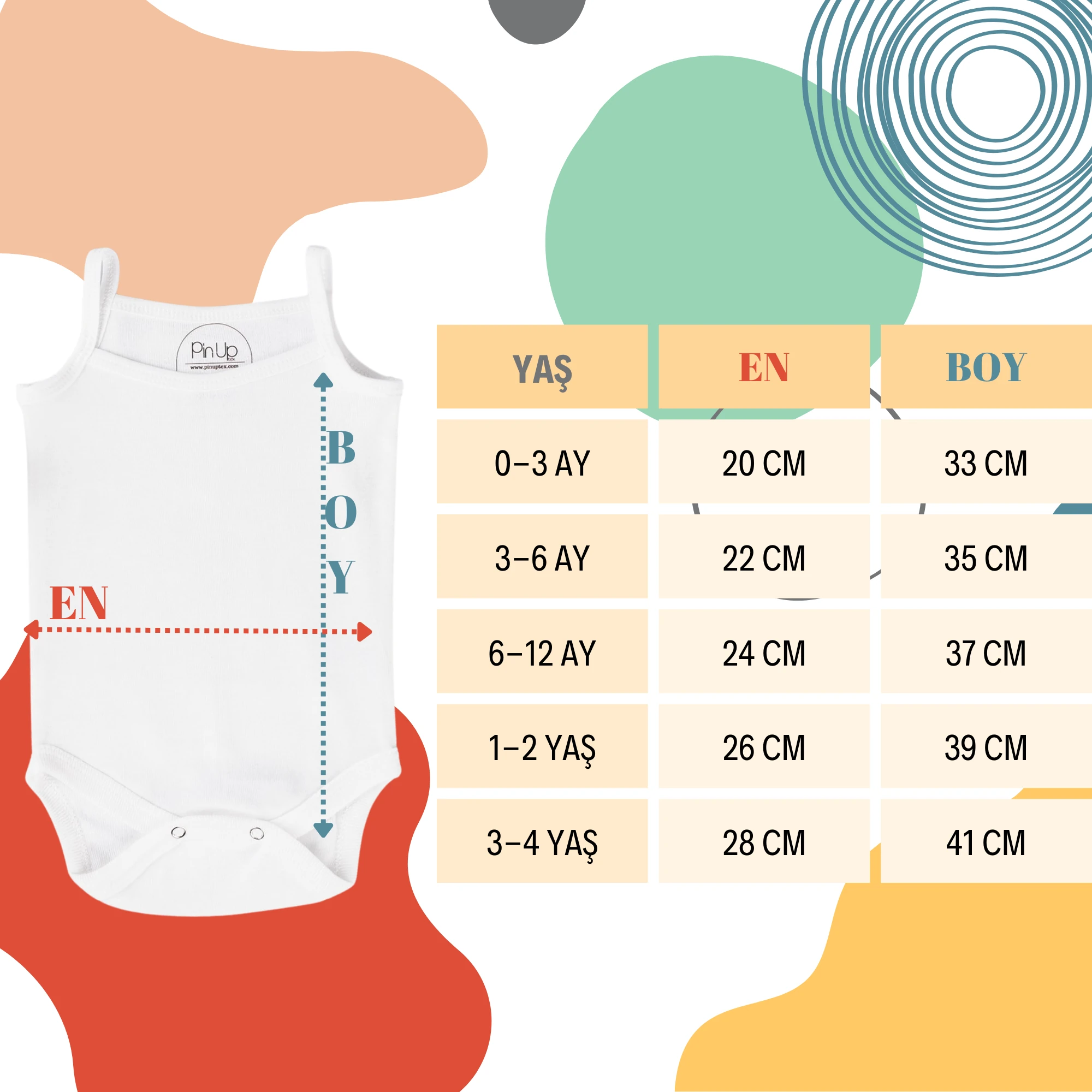 3'Lü %100 Pamuklu İp Askılı Bebek Çıtçıtlı Atlet, Body / Zıbın (3Adet)