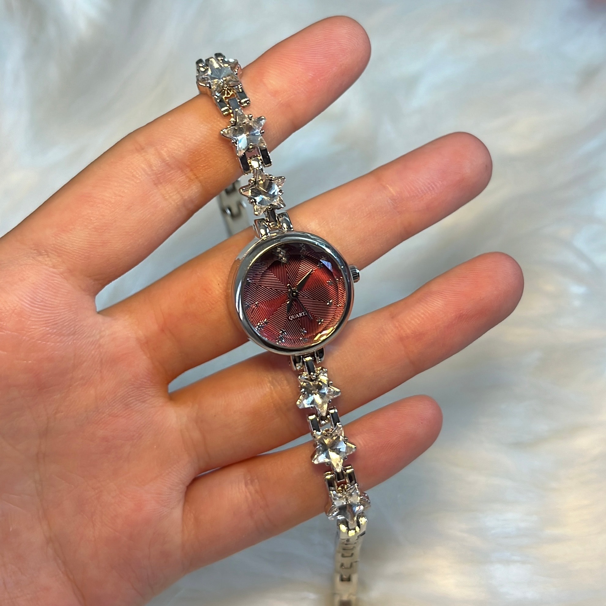 Çelik Kasa | Stargirl Bordo Saat🍒