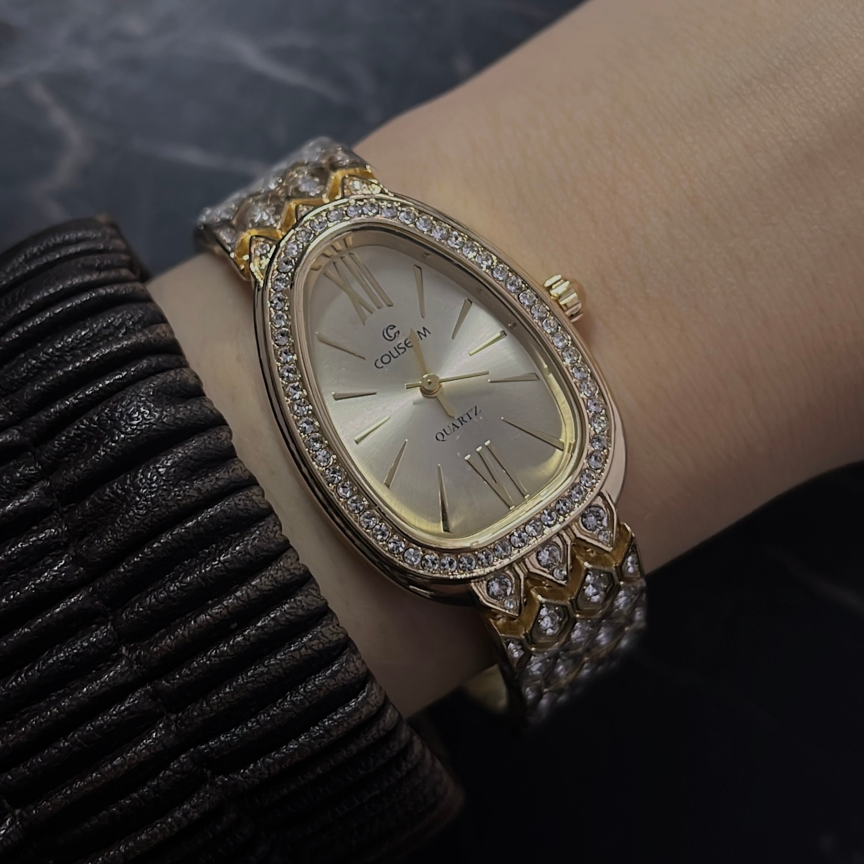 Bvl Taşlı Vintage Kasa Saat