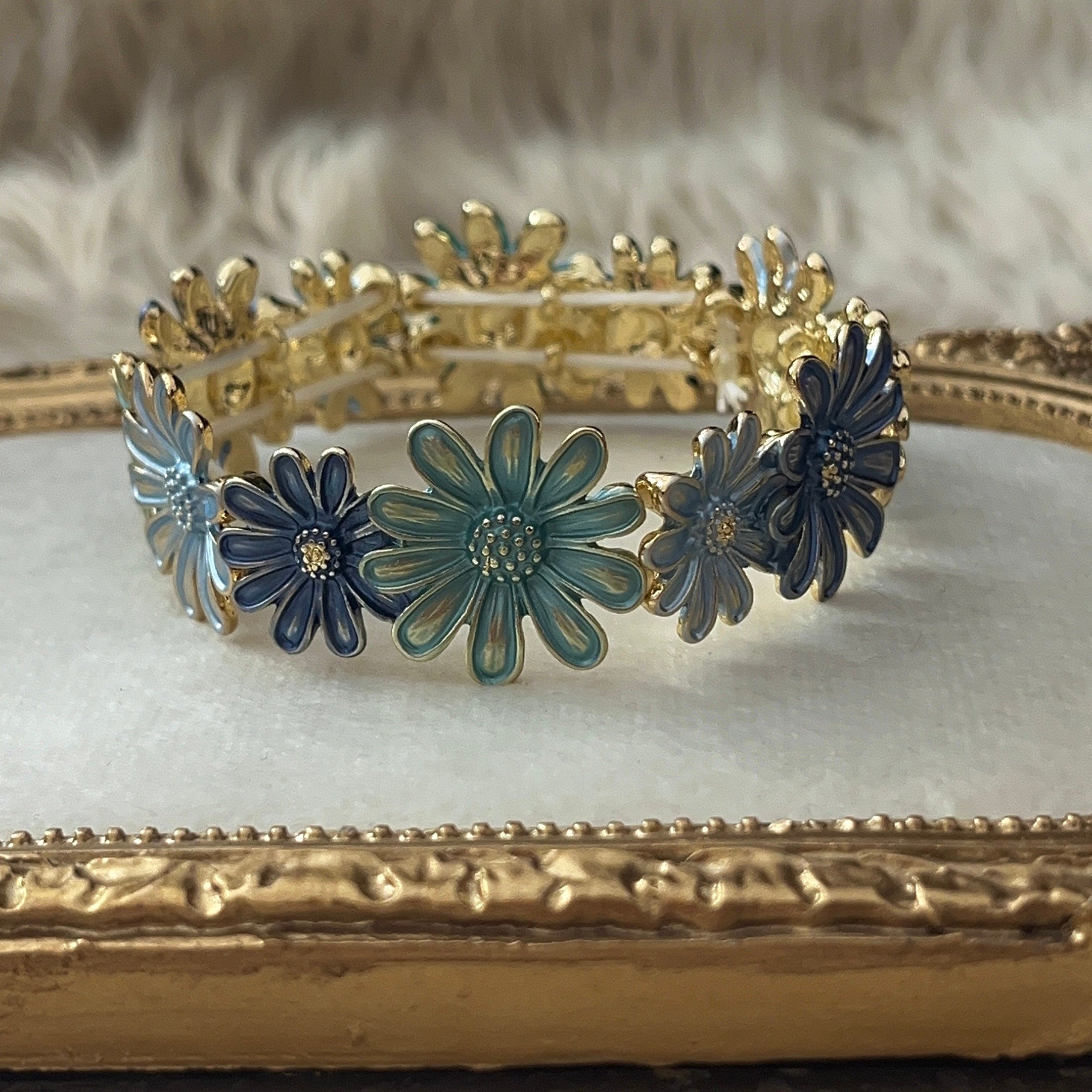 Blue Blossom Esnek Bileklik