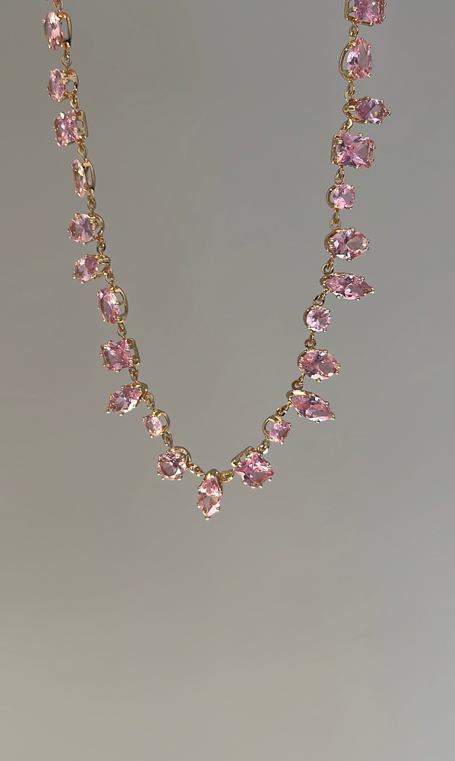 Pembe Gold Gema Kolye