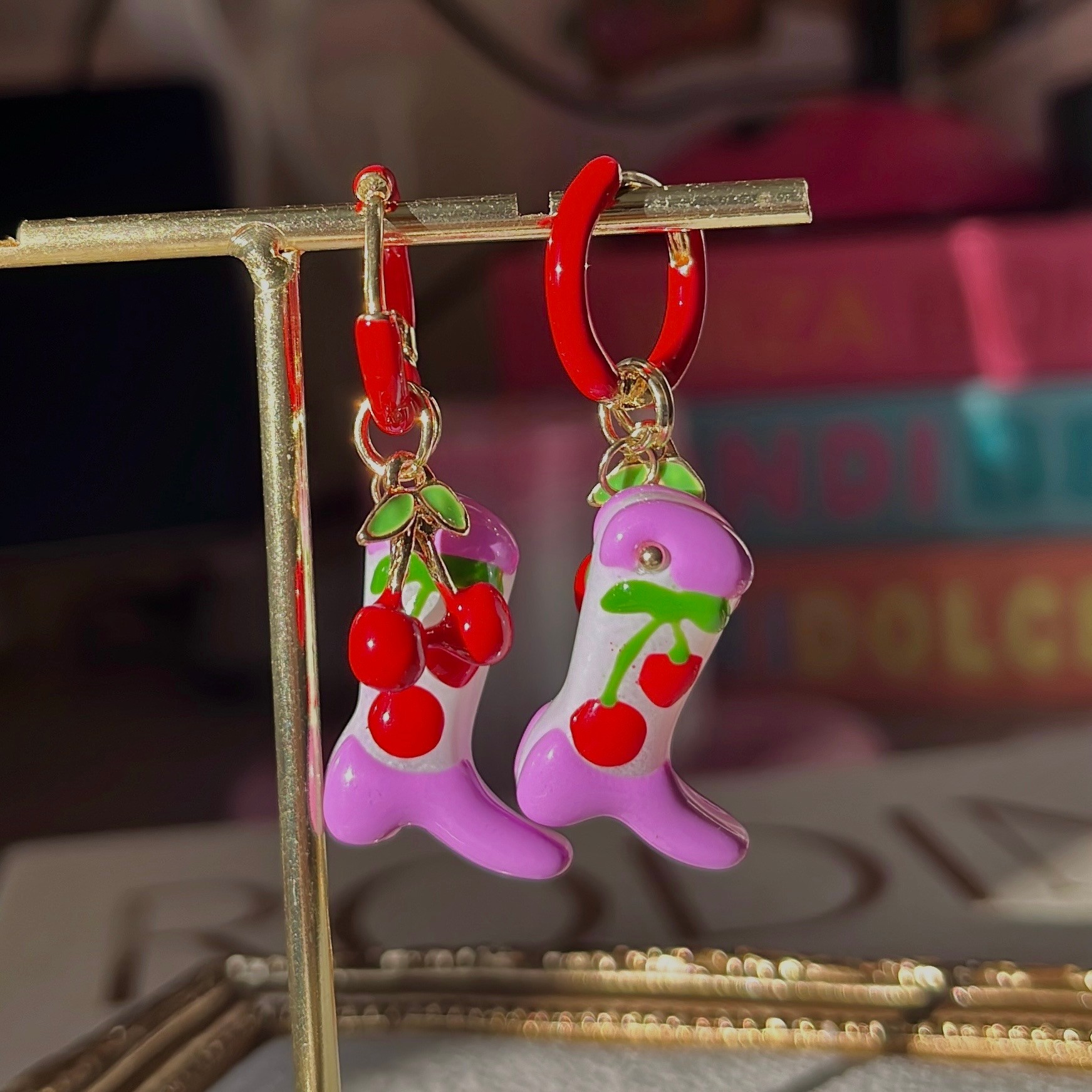 Murano Cherry Kovboy Küpe