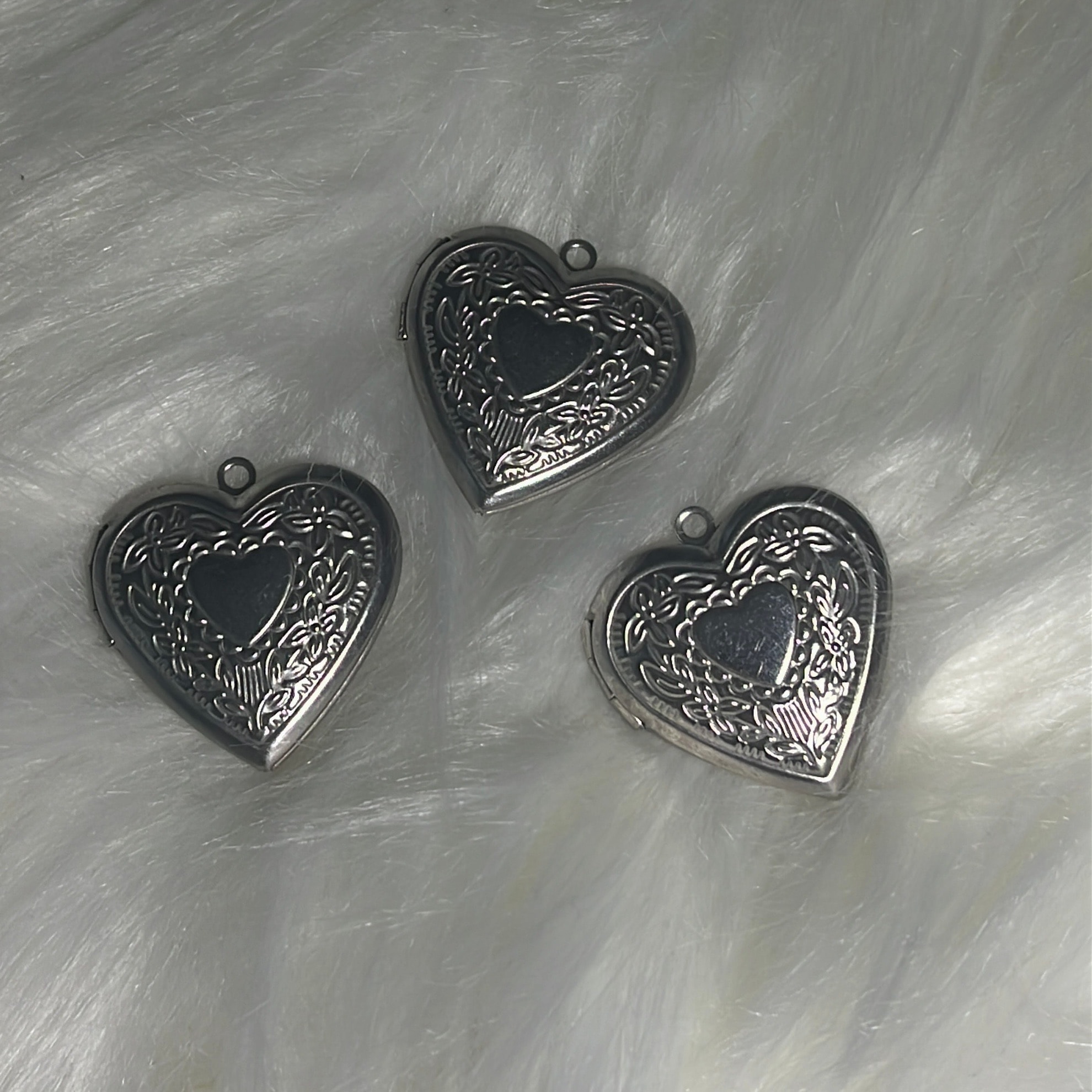 Çelik | Silver Kalp Anı Kolyesi Locket 