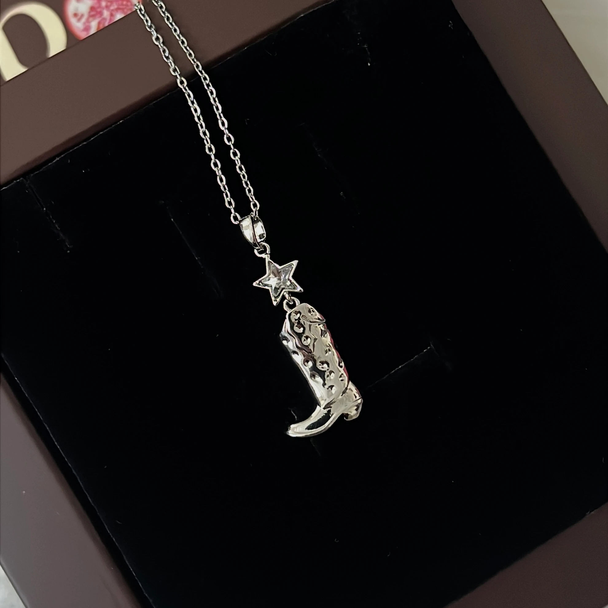 Çelik | Yıldızlı Kovboy Kolye Silver