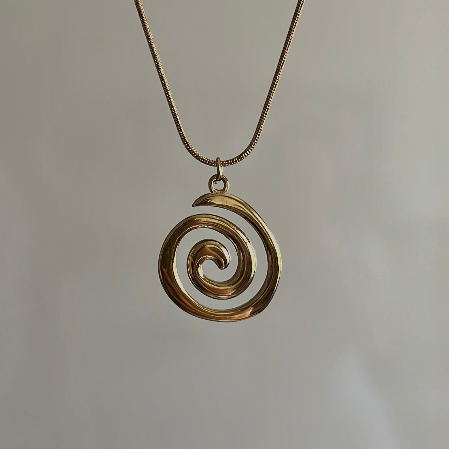 Çelik | Spiral Kolye