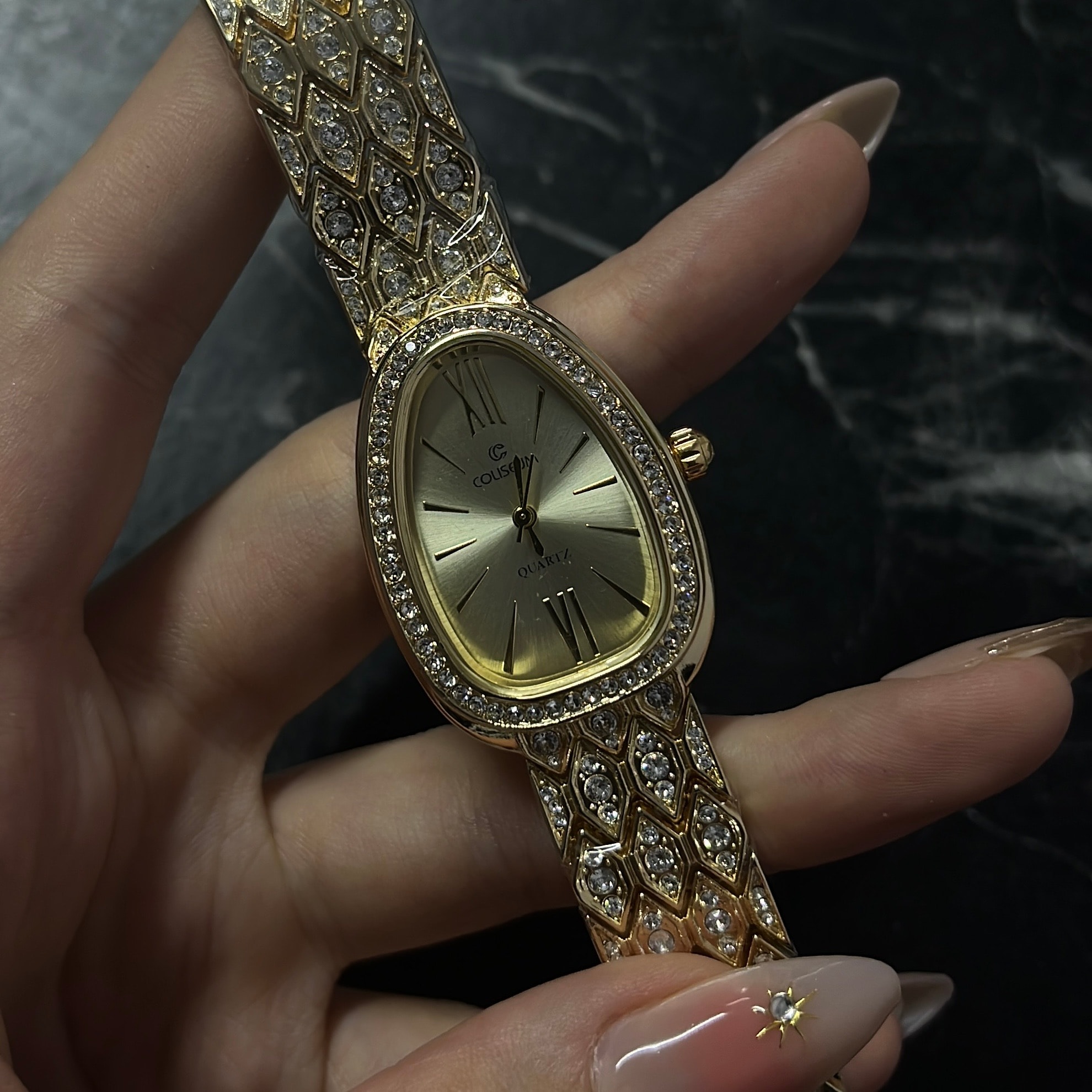 Bvl Taşlı Vintage Kasa Saat