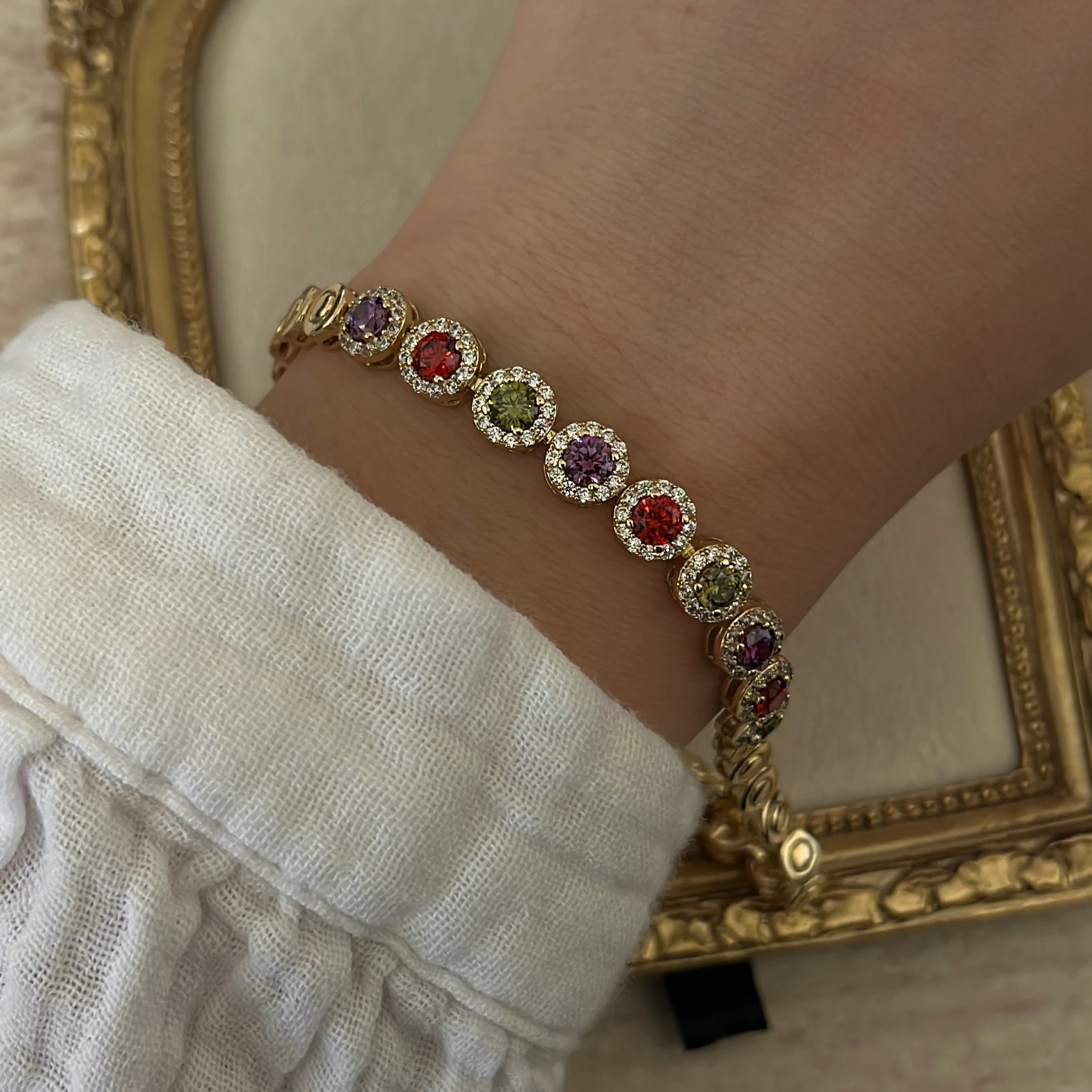 Xuping | Multicolor Yuvarlak Taş Bileklik