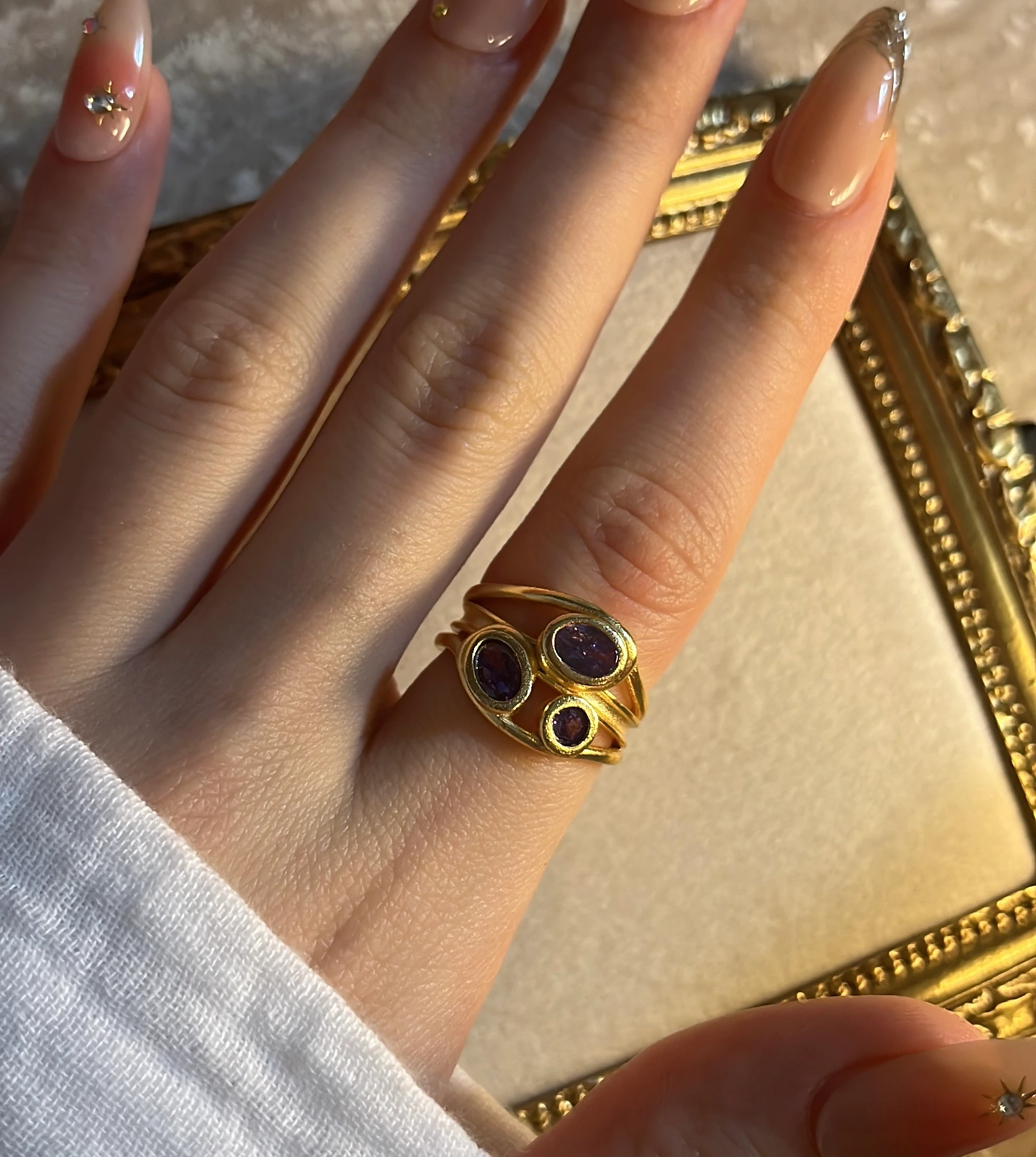 Vintage Ronia Mor Taş Yüzük