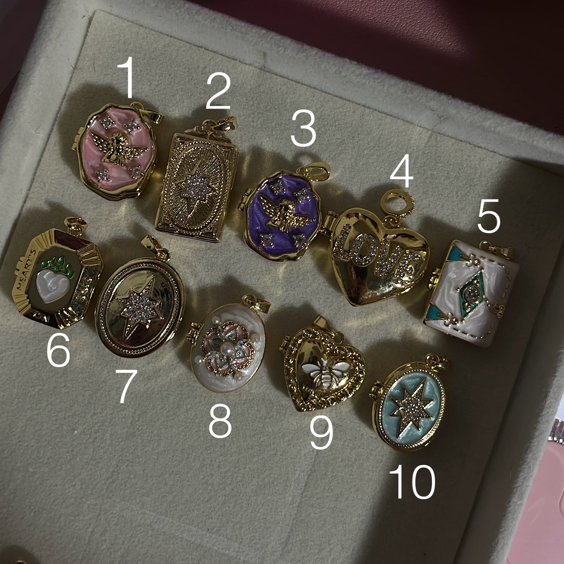 Vintage Çelik Kapaklı Locket Anı Kolyeler 