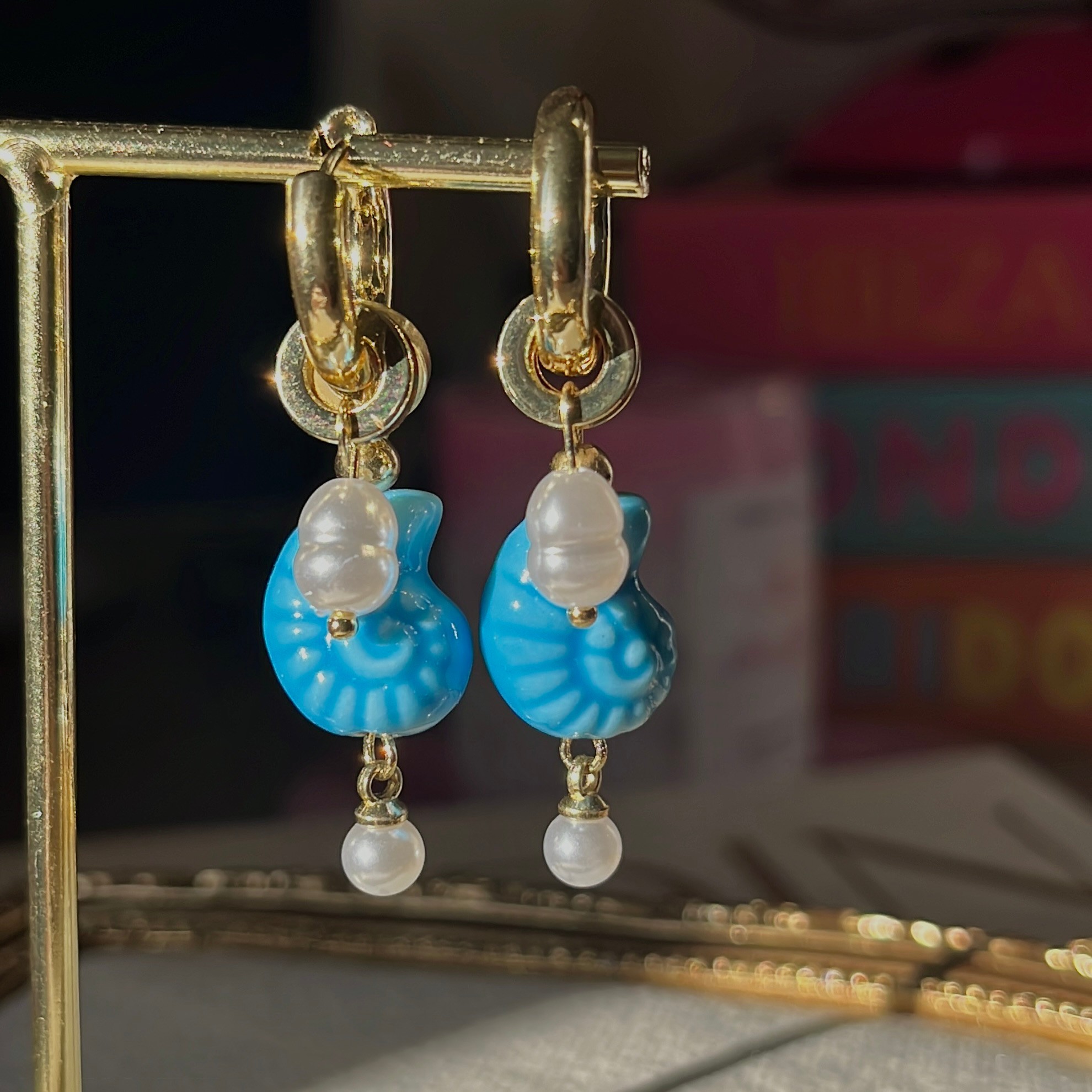 Murano Deniz Kabuğu Küpe