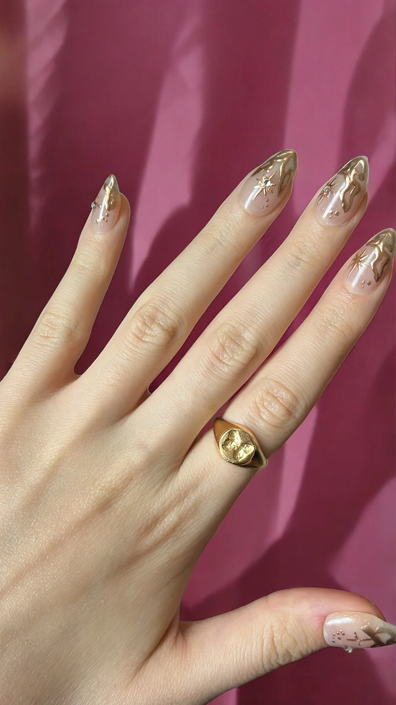 Vintage Kelebek Motif Yüzük