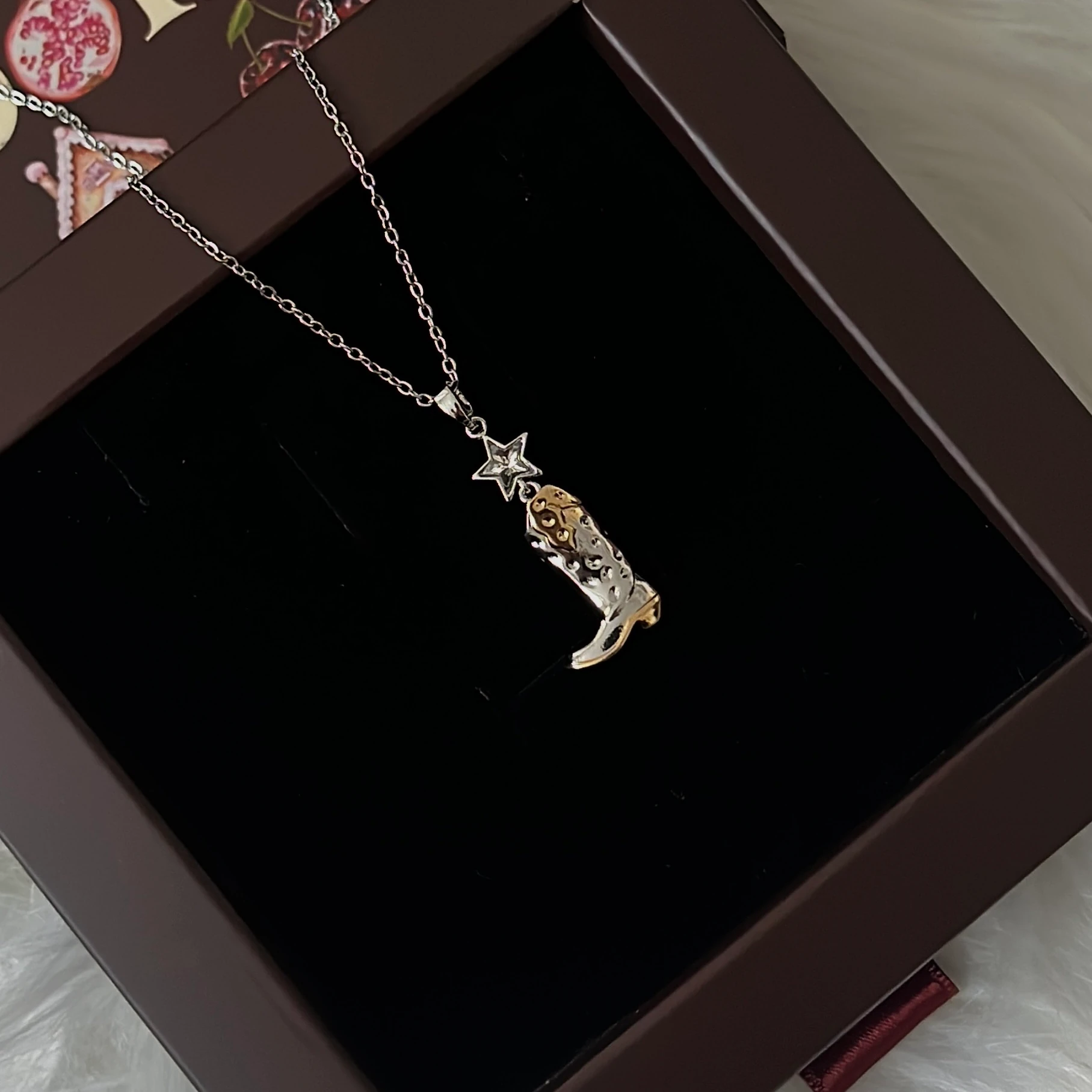 Çelik | Kovboy Kolye Çift Renkli