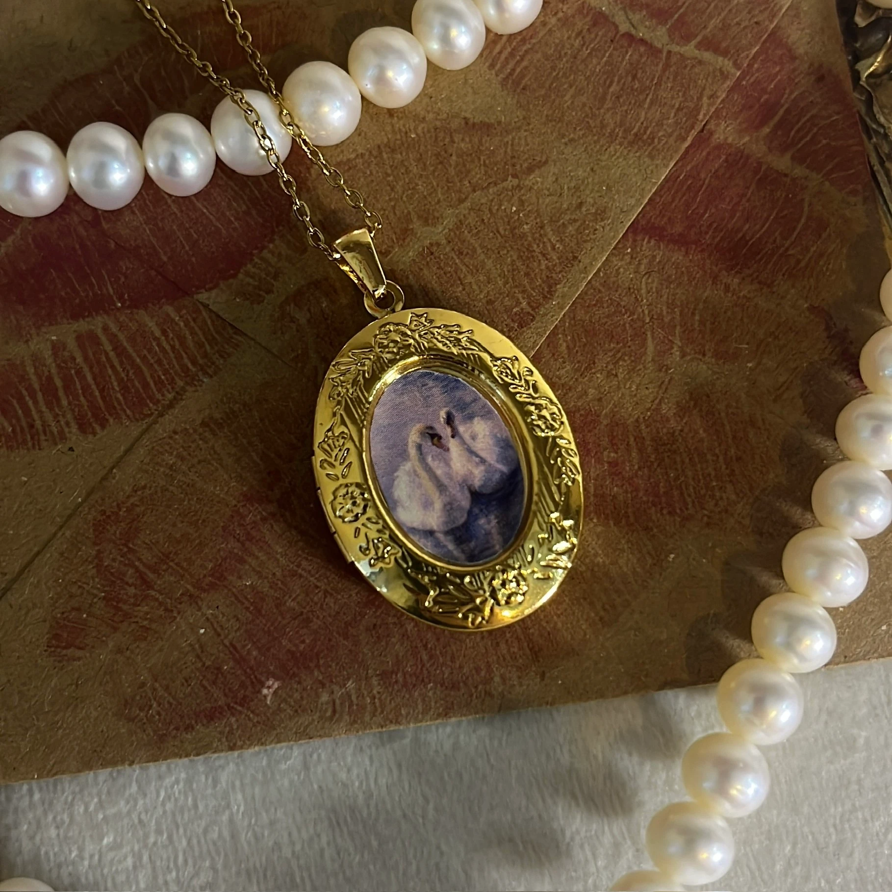 “Bonte Swan Lake” Kapaklı Locket Kolye✨