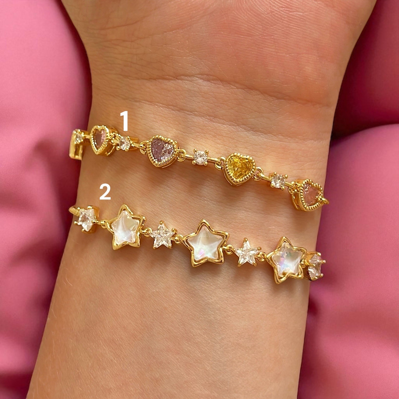 Gold Asansörlü Zirkon Bileklikler (Model Seçiniz)